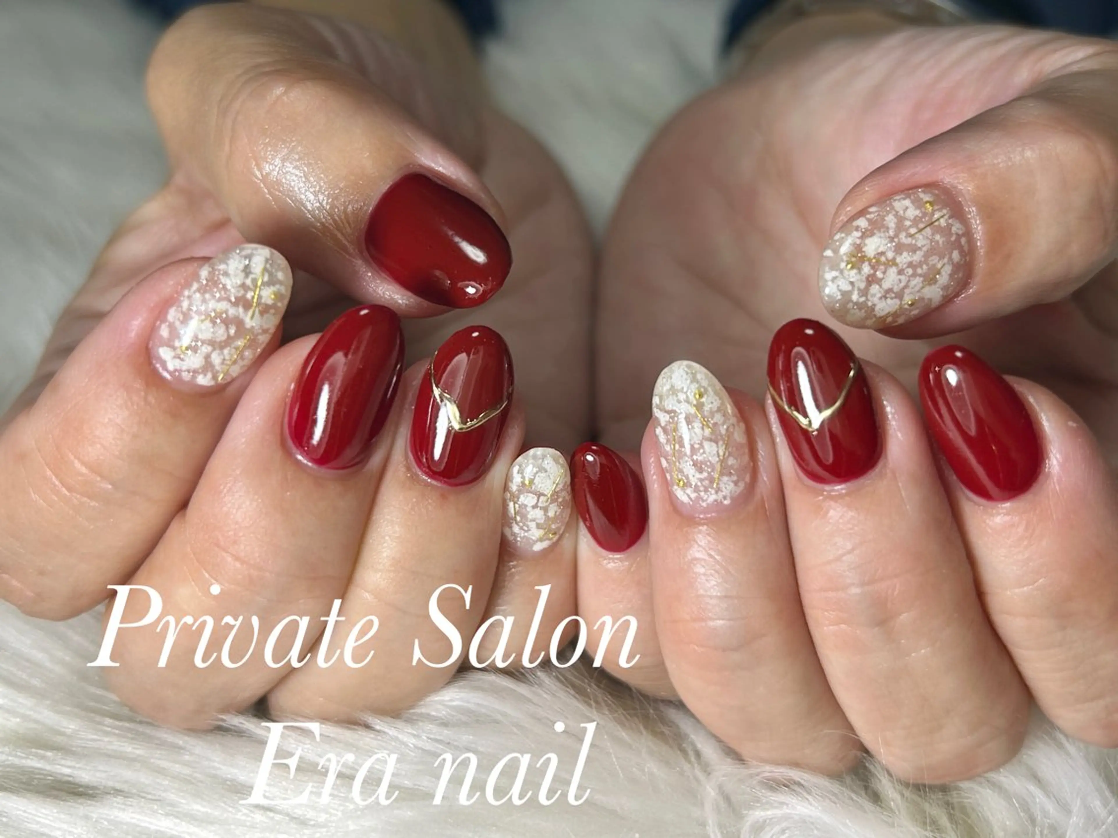 ネイル ボルドー ハンドネイル Era nailのネイルデザイン