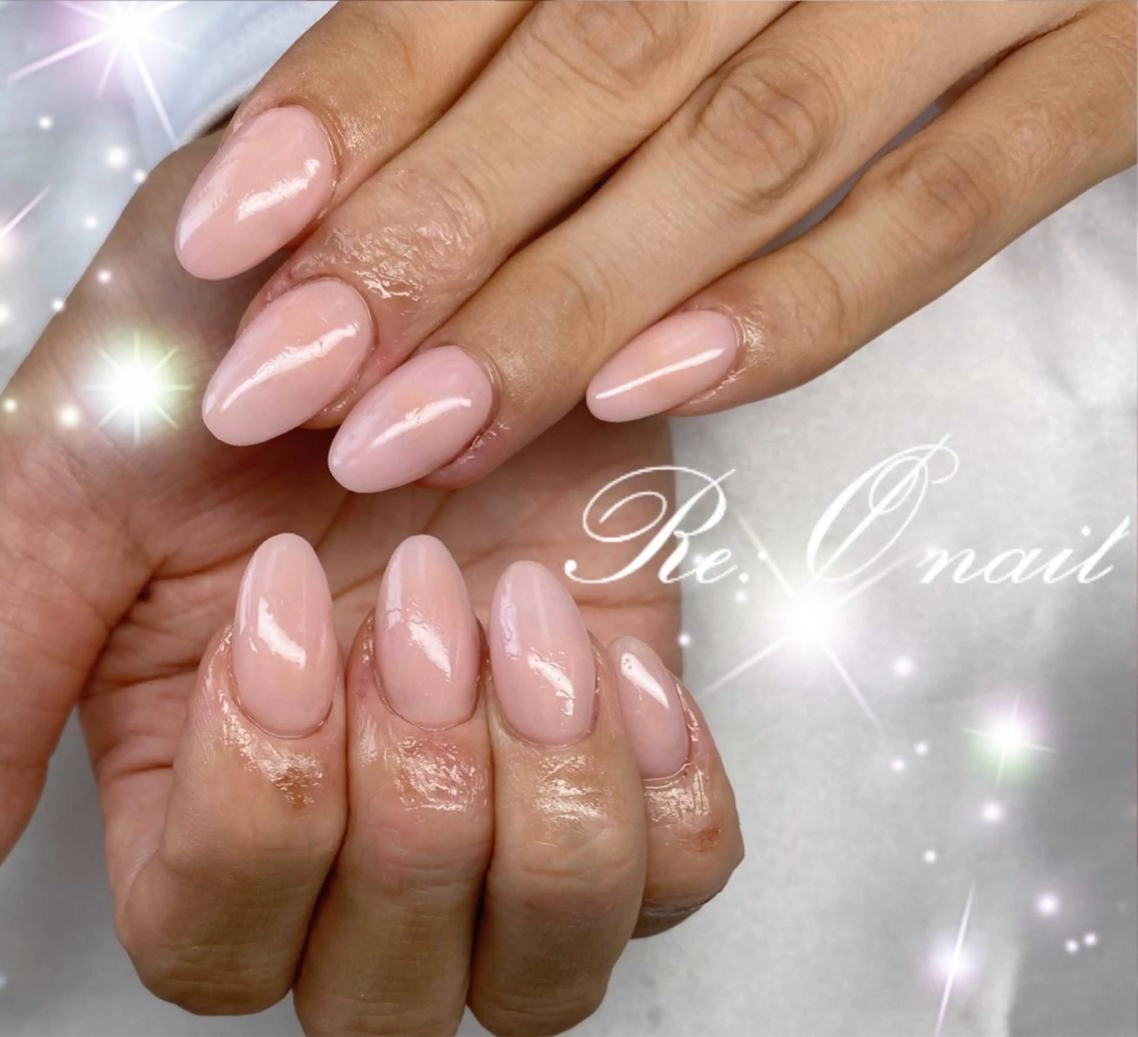 ネイル ワンカラーネイル ピンク ピンクベージュ ハンドネイル Re:Ø nail 🩵TSUJIのネイルデザイン