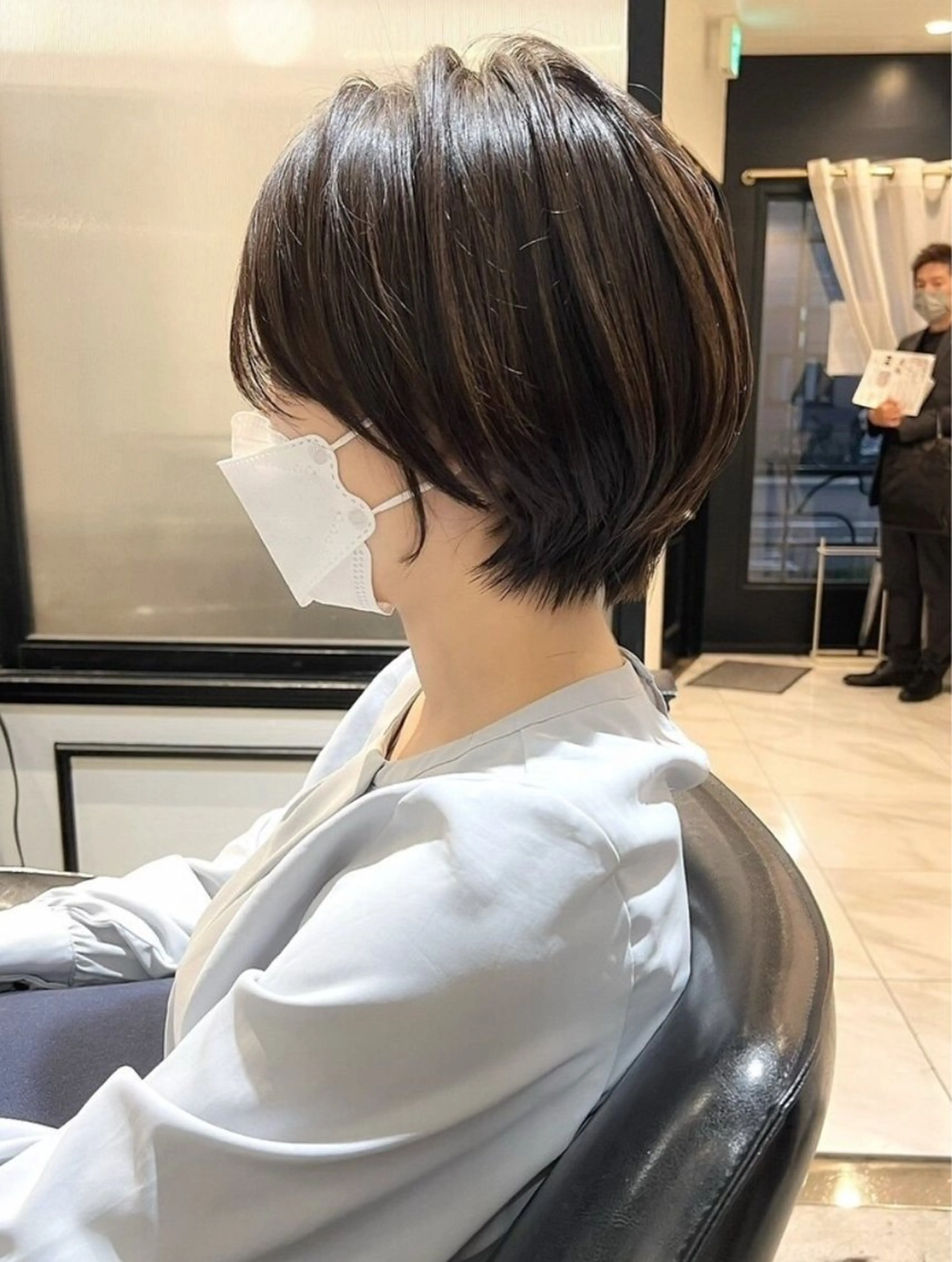 ショート ハイライト 髪質改善 ショートヘア 磯上 尚哉のヘアスタイル