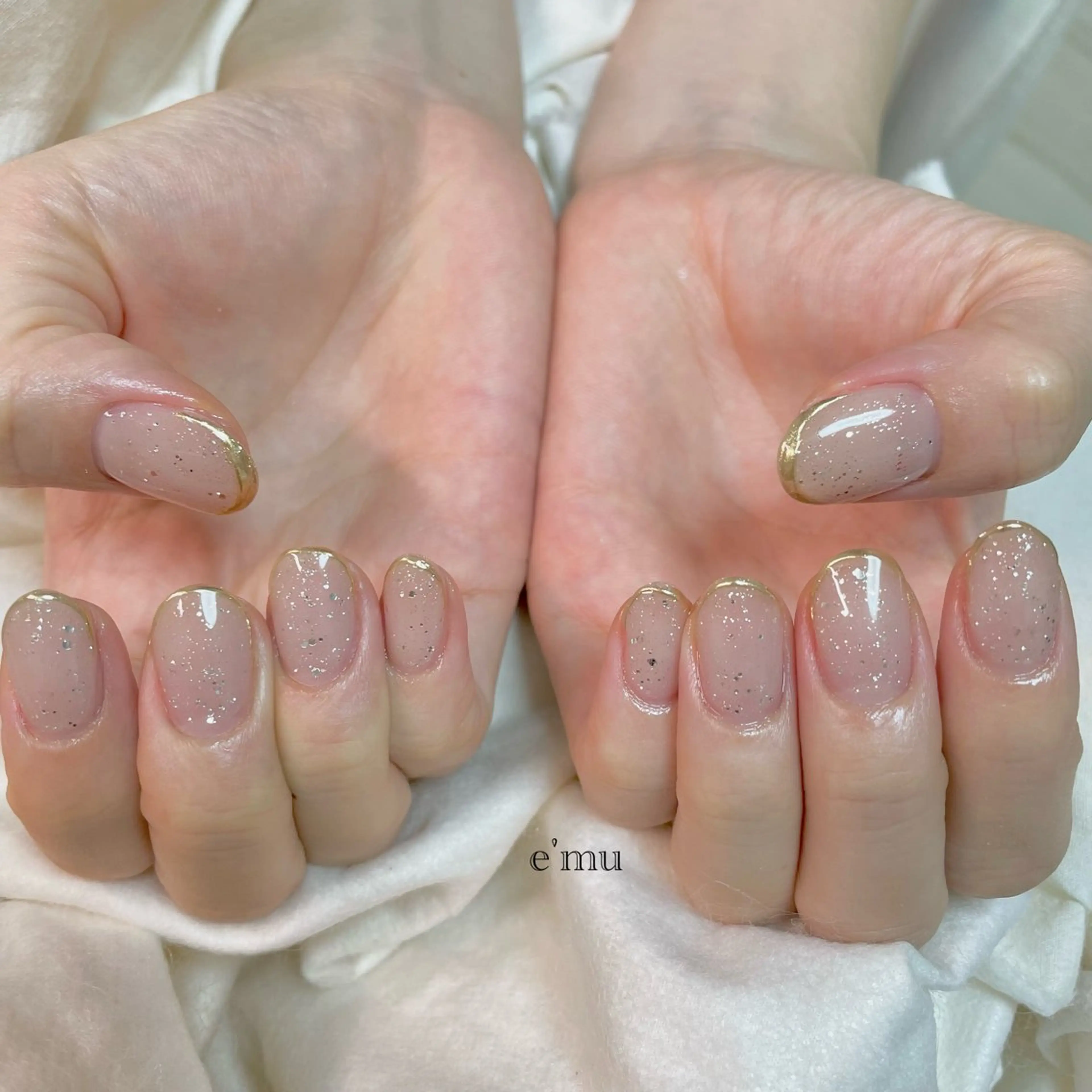 ネイル フレンチネイル ハンドネイル nail salon e'mu💐のネイルデザイン