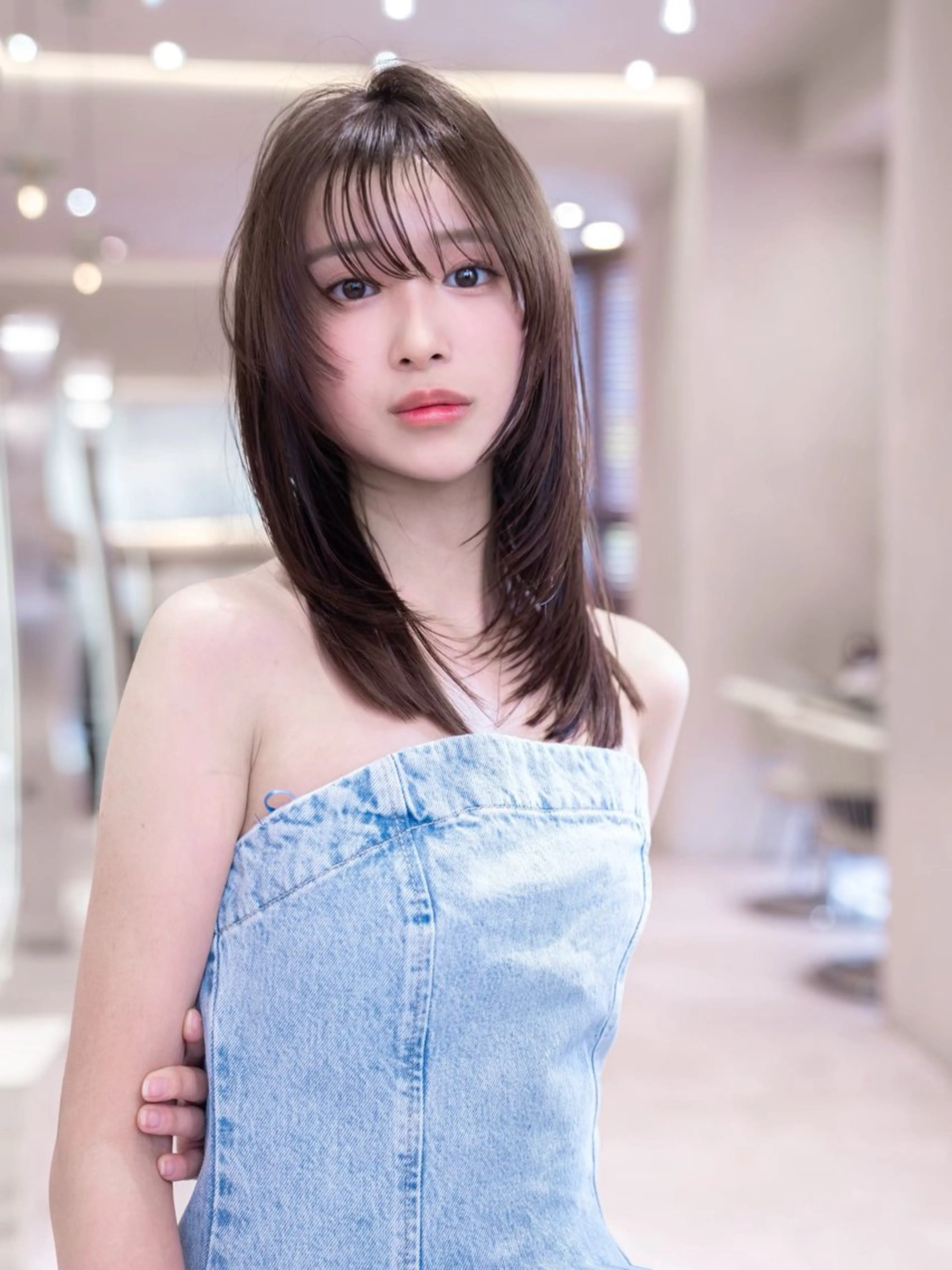 ミディアム カット トリートメント 透明感カラー 渋谷美容師みひろのヘアスタイル