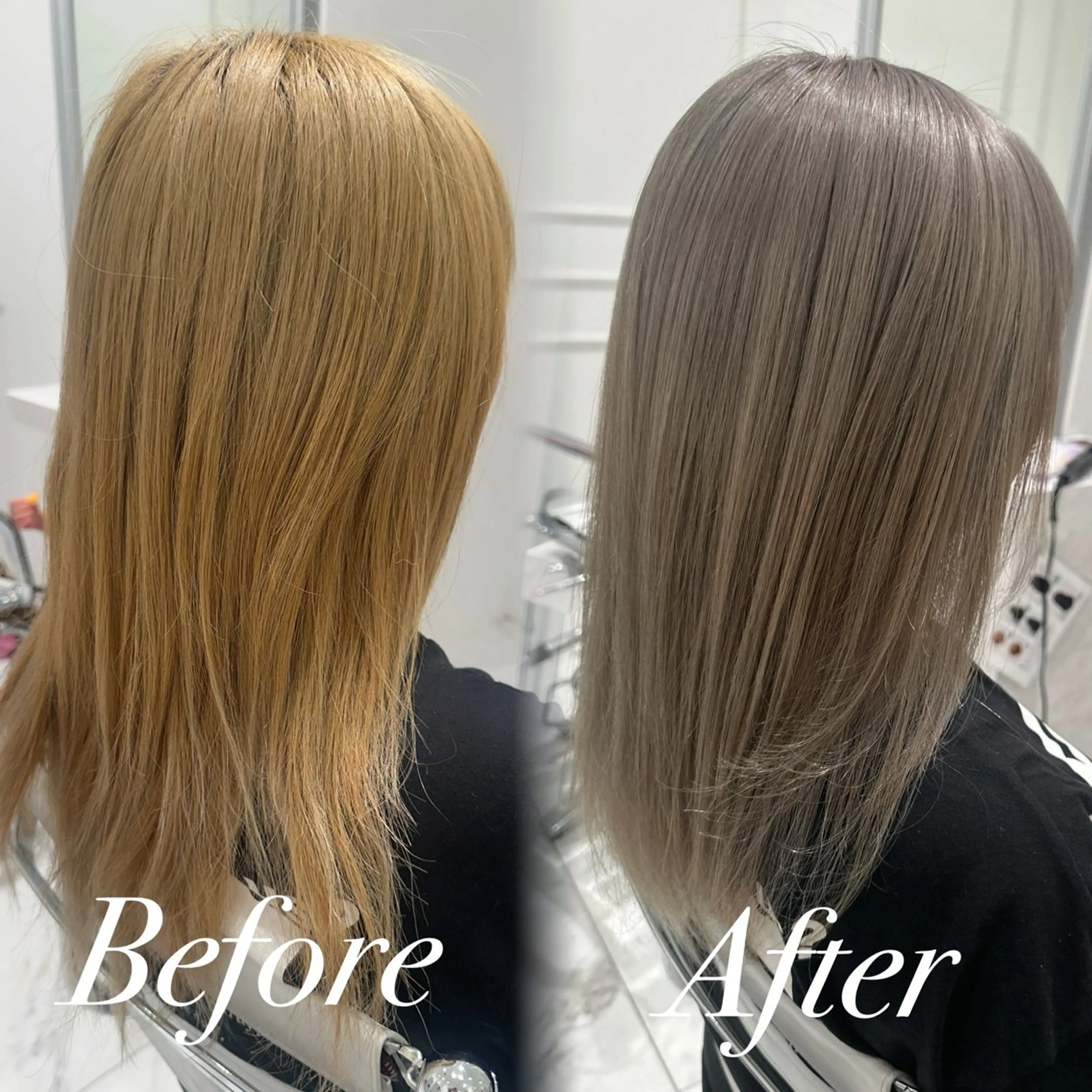 【韓国風スタイル🇰🇷】カット+フルブリーチ+全体カラーの写真