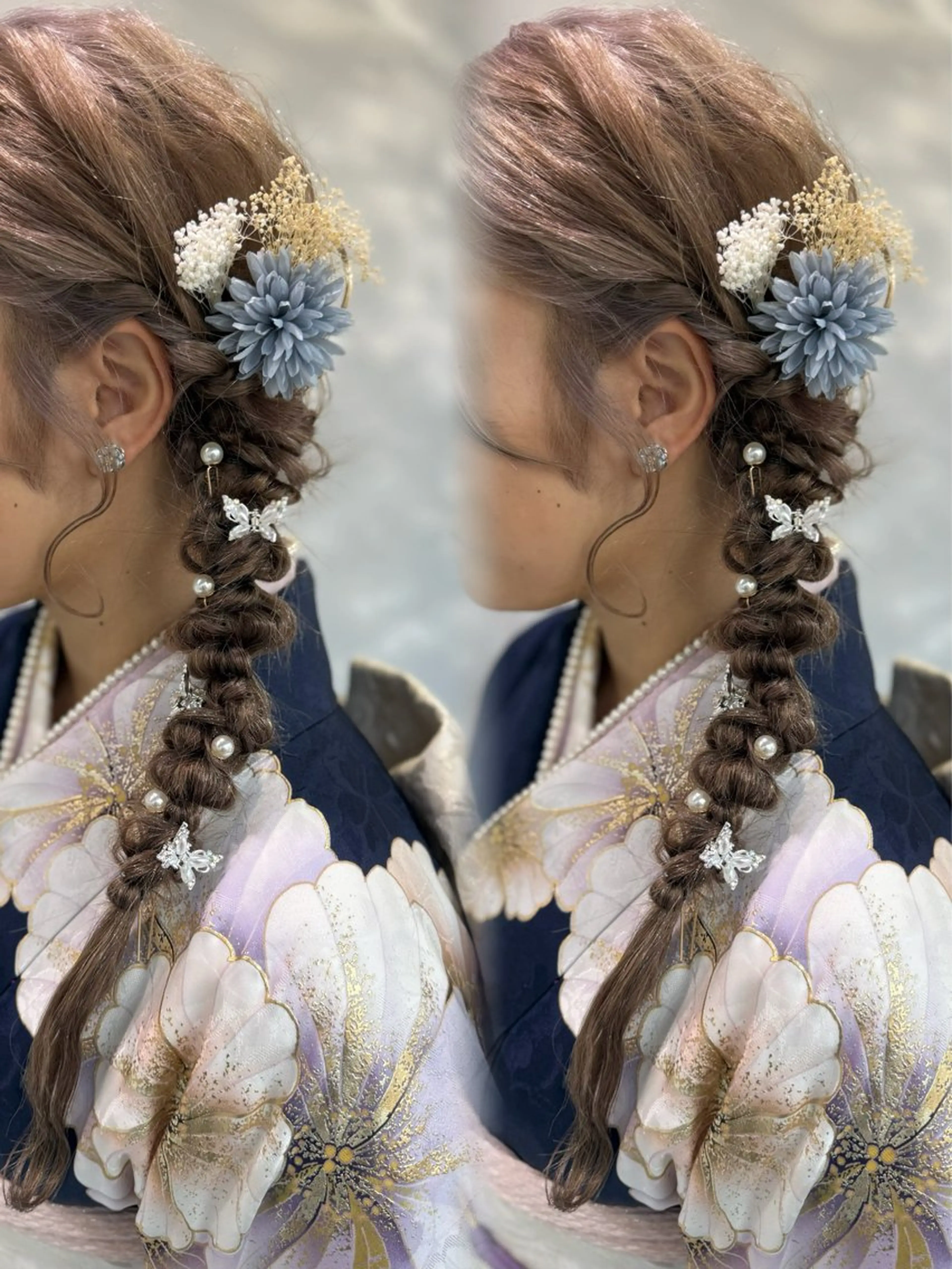 ロング ヘアセット 🦋ami/浦和 ブリーチ/韓国🦋のヘアスタイル