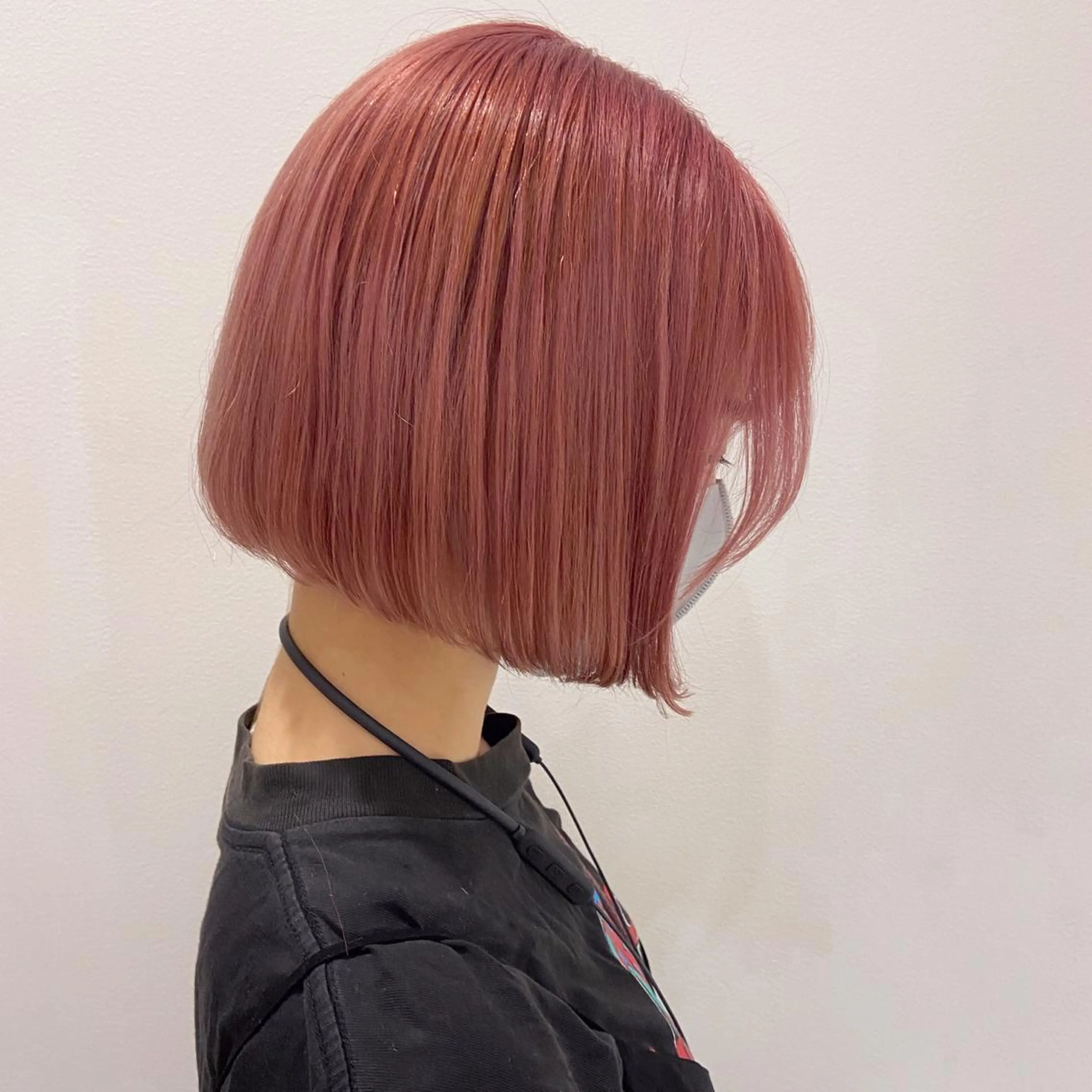 ショート カラー ヘアアレンジ ピンクカラー ボブ 天神レイヤーカット No.1💖マユカのヘアスタイル