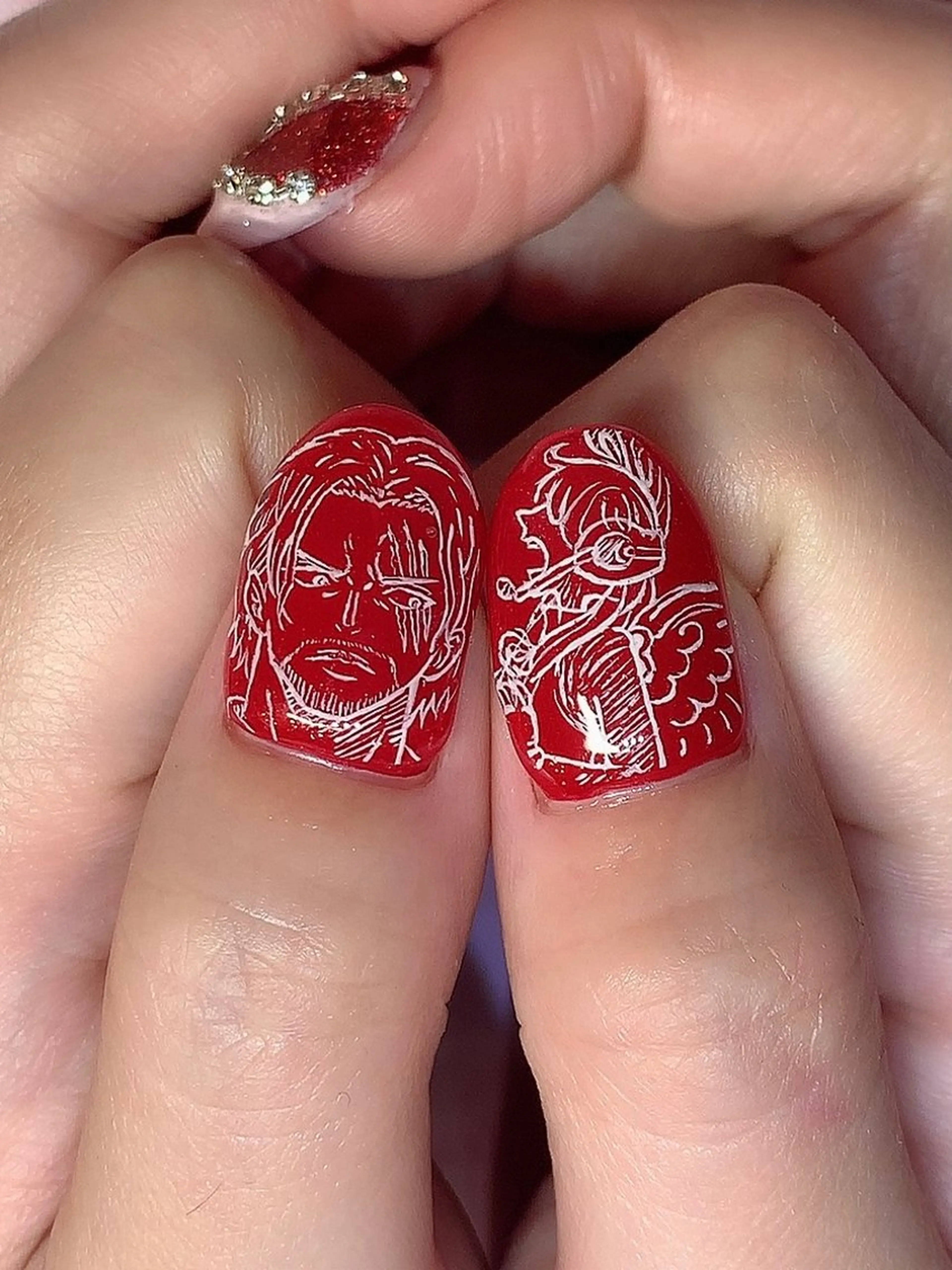 ネイル アートネイル キラキラネイル 韓国ネイル 持ち込み ストーンネイル 3Dアートネイル💗 都築レナのネイルデザイン