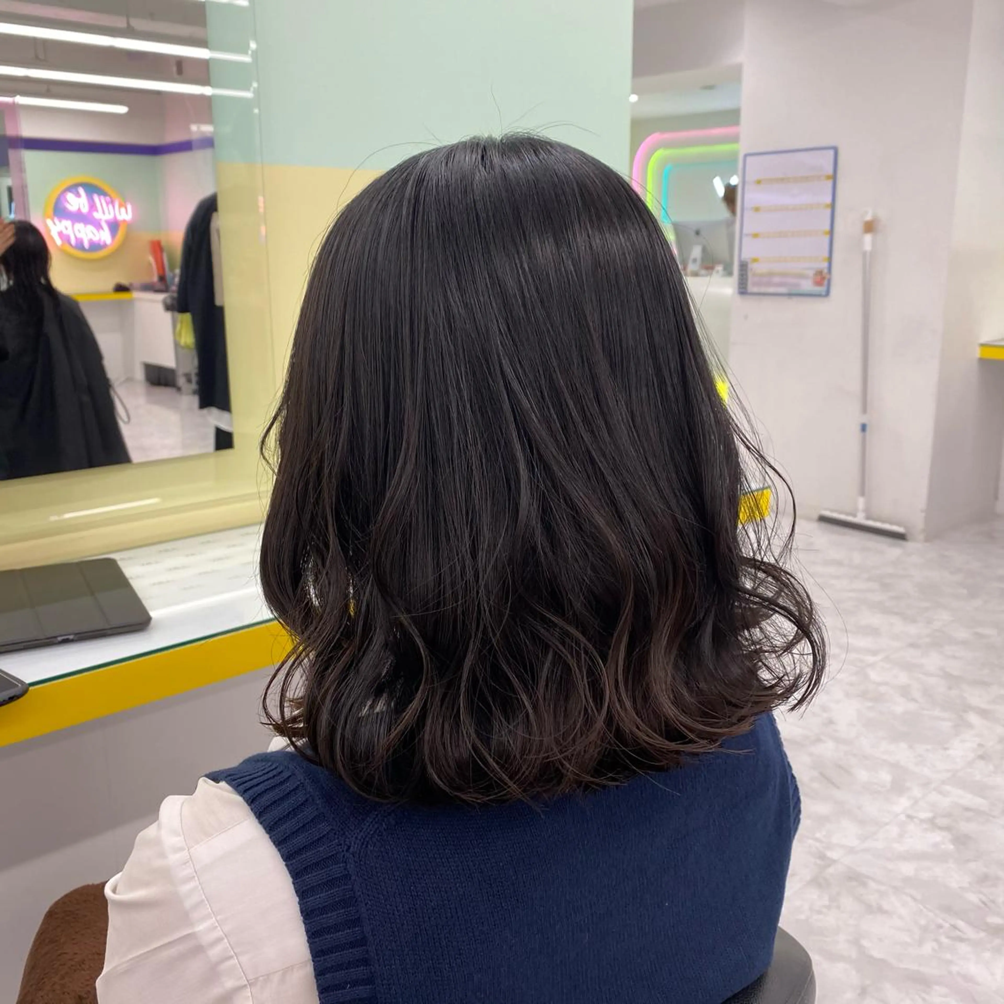 セミロング カラー ヘアアレンジ ヘアカラー トリートメント GOTODAY shair salon 横浜mare店所属・mai🍑暖色カラー /レイヤー💖のヘアスタイル