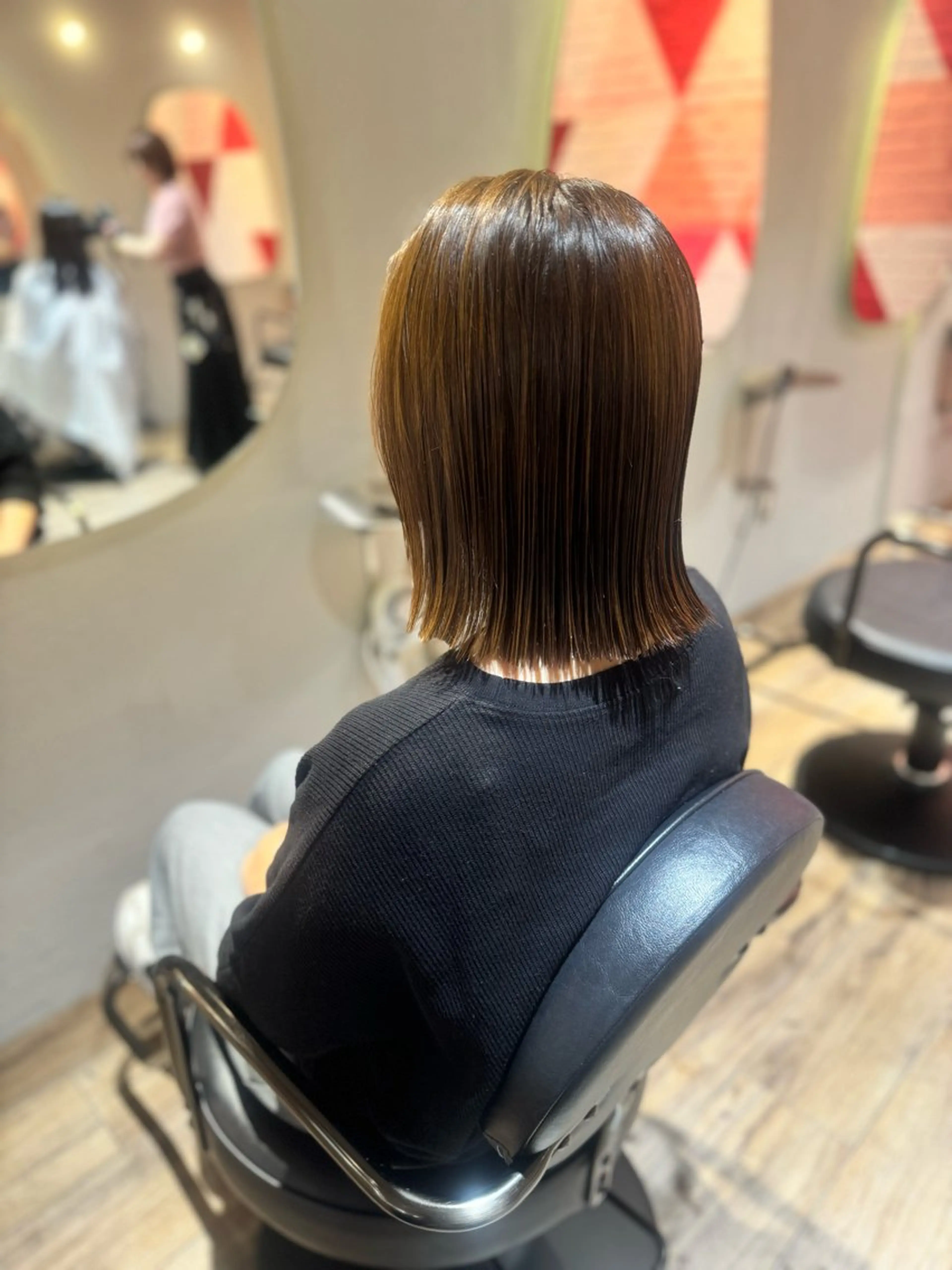 ミディアム 縮毛矯正 【天満1艶髪】潤艶/ 髪質改善🌹釣本竜哉のヘアスタイル