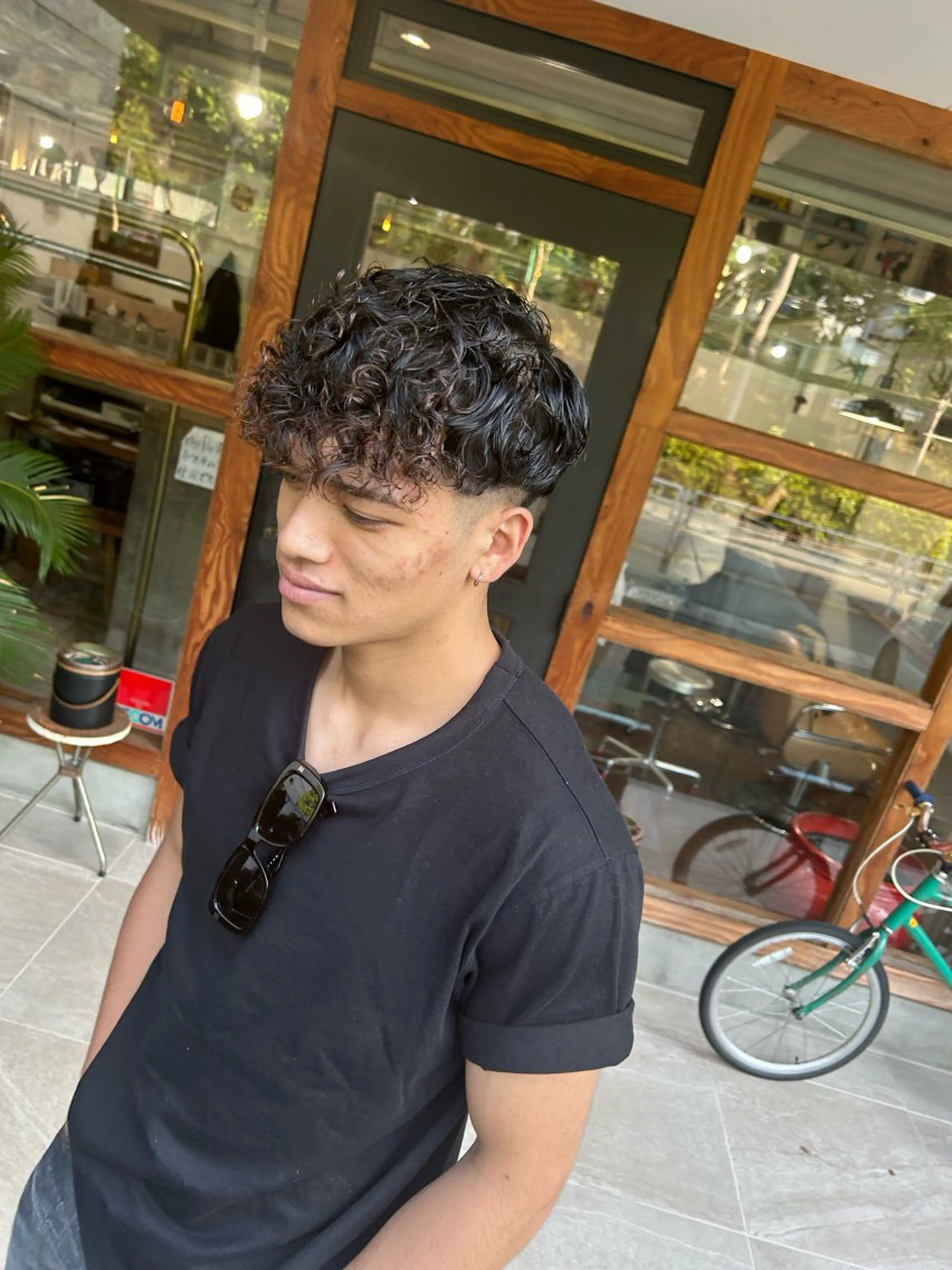 パーマ メンズ スペインカール カット パーマ marbles 森田雅治のヘアスタイル