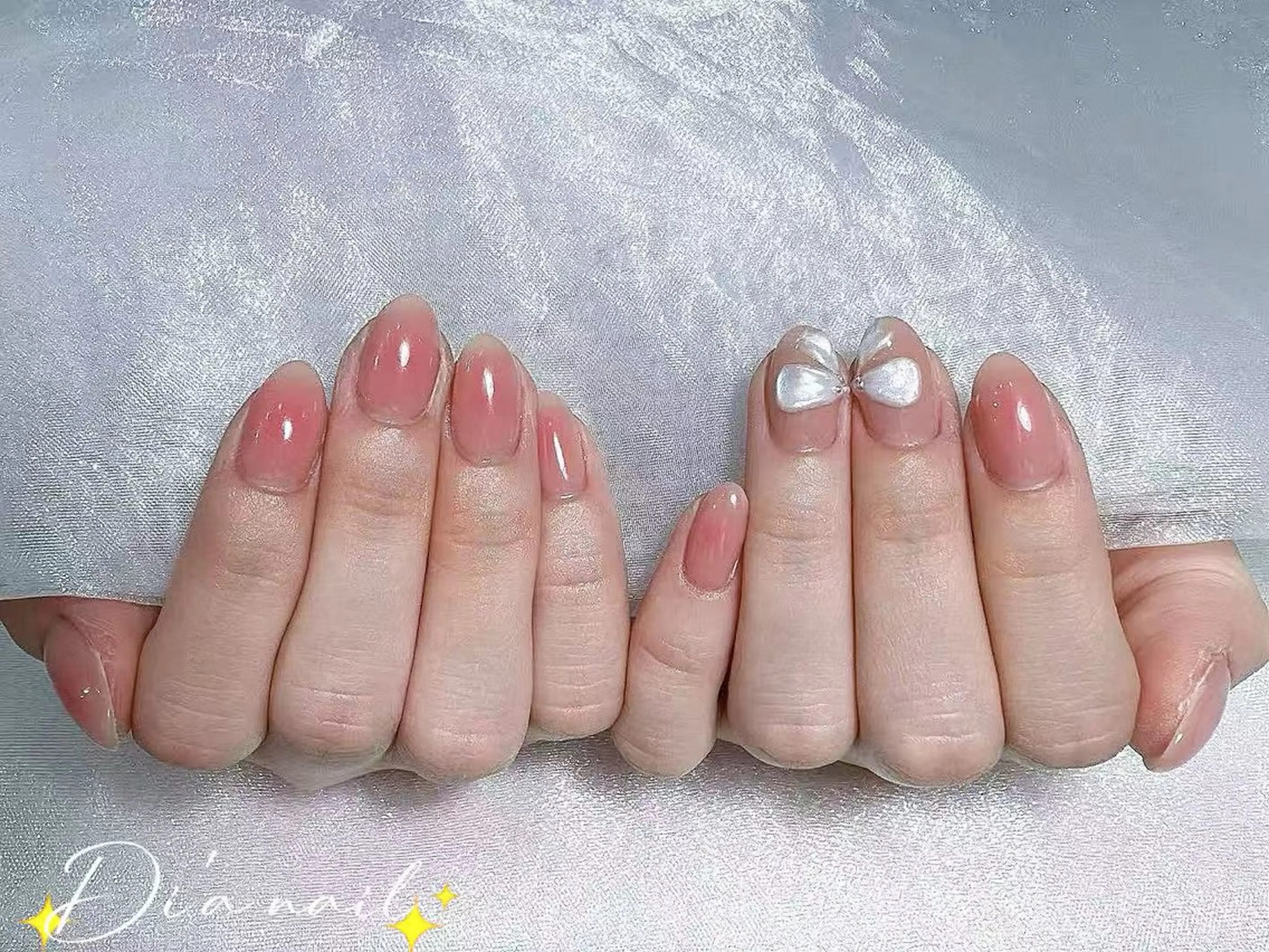 ネイル チークネイル ジェルネイル グラデーション マグネットネイル ニュアンスネイル Di'a nail ネイルサロンのネイルデザイン