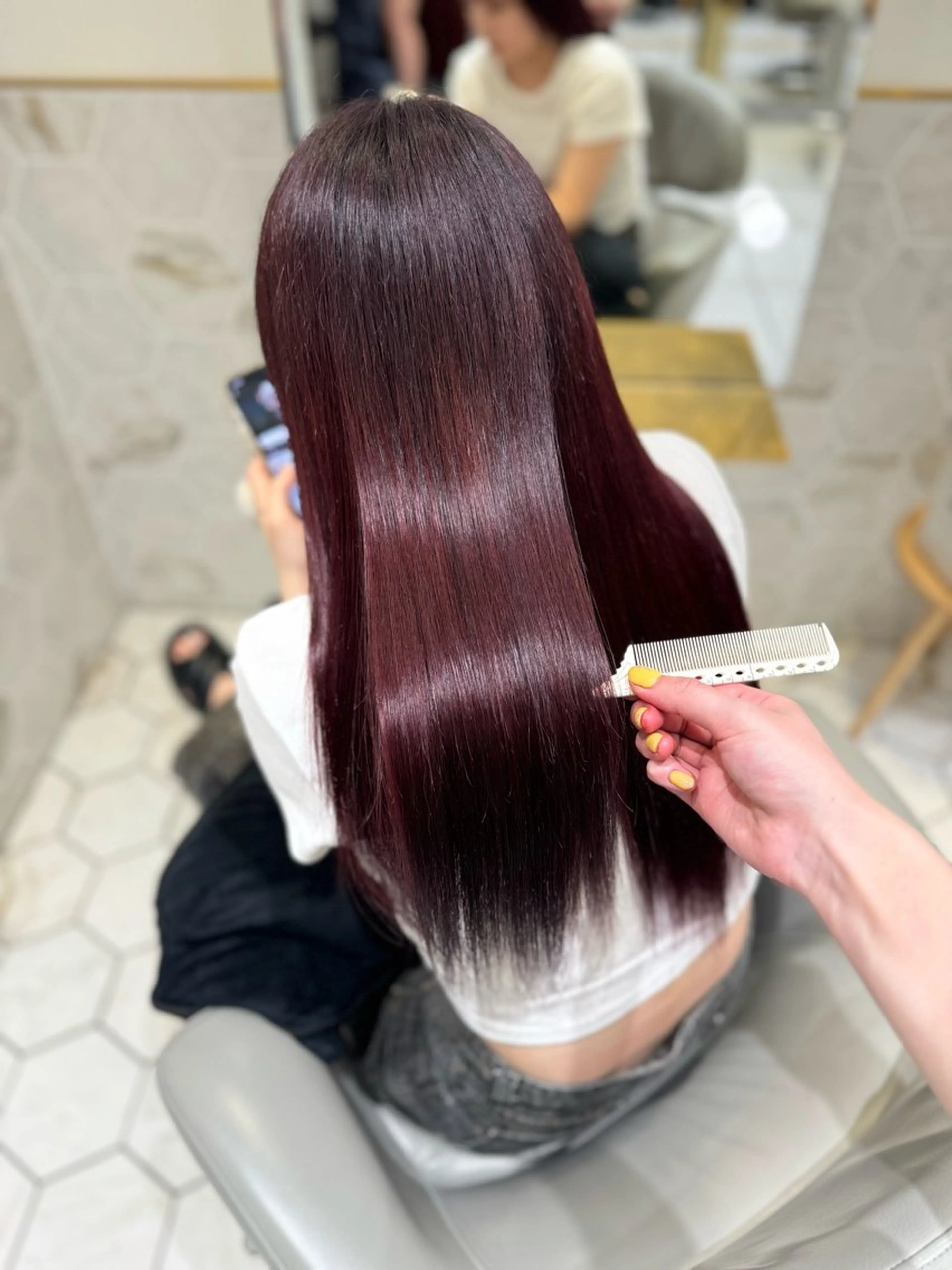 ロング カラー ヘアカラー costes 今井芽依のヘアスタイル