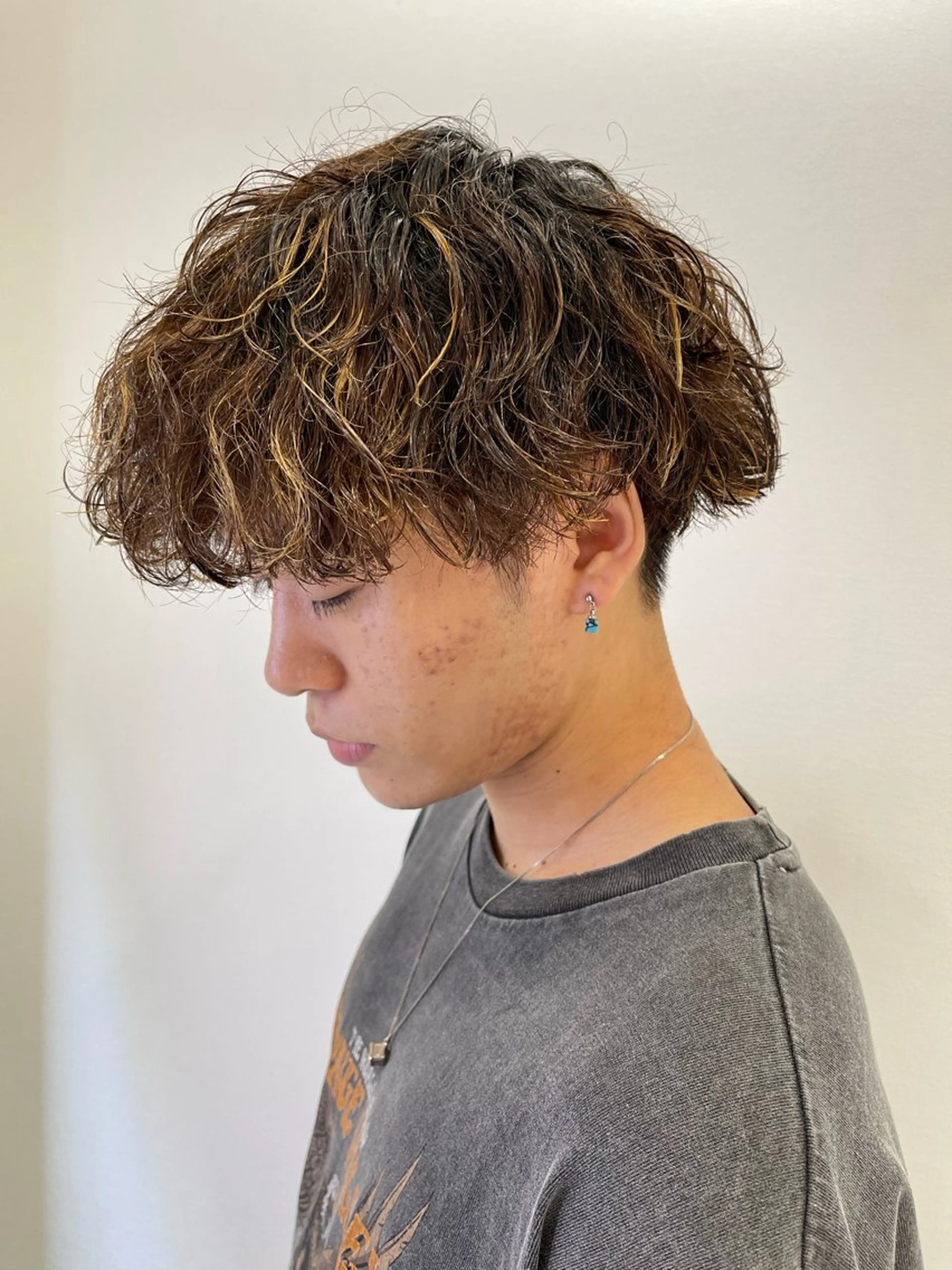ショート パーマ メンズ メンズパーマ 波巻きパーマ スパイラルパーマ カット ヘアカラー パーマ トリートメント メンズパーマ特化/ メッシュ/薫/店長のヘアスタイル