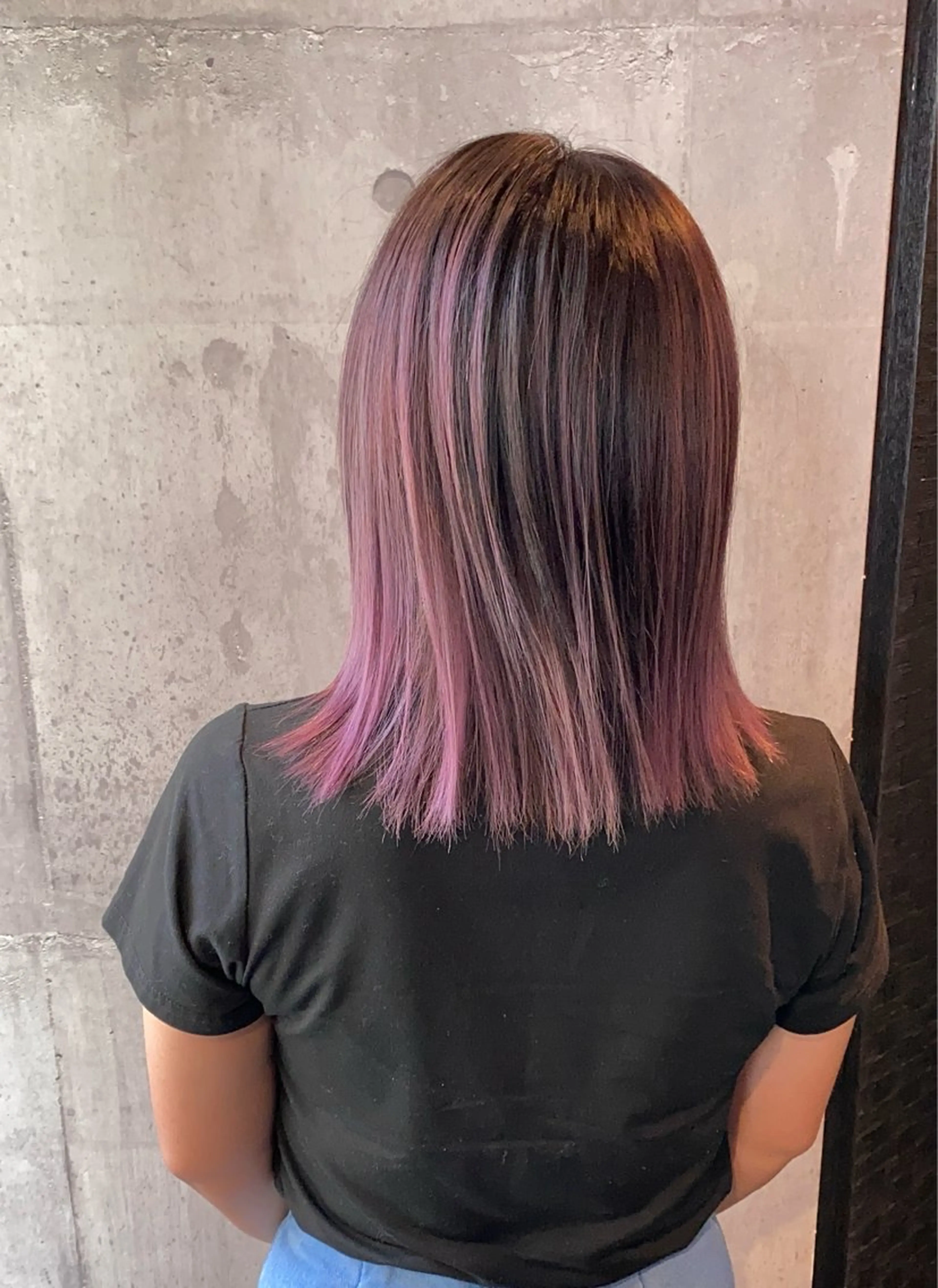 ミディアム レイヤーカット デザインカラー⭐️ Yamauchiのヘアスタイル