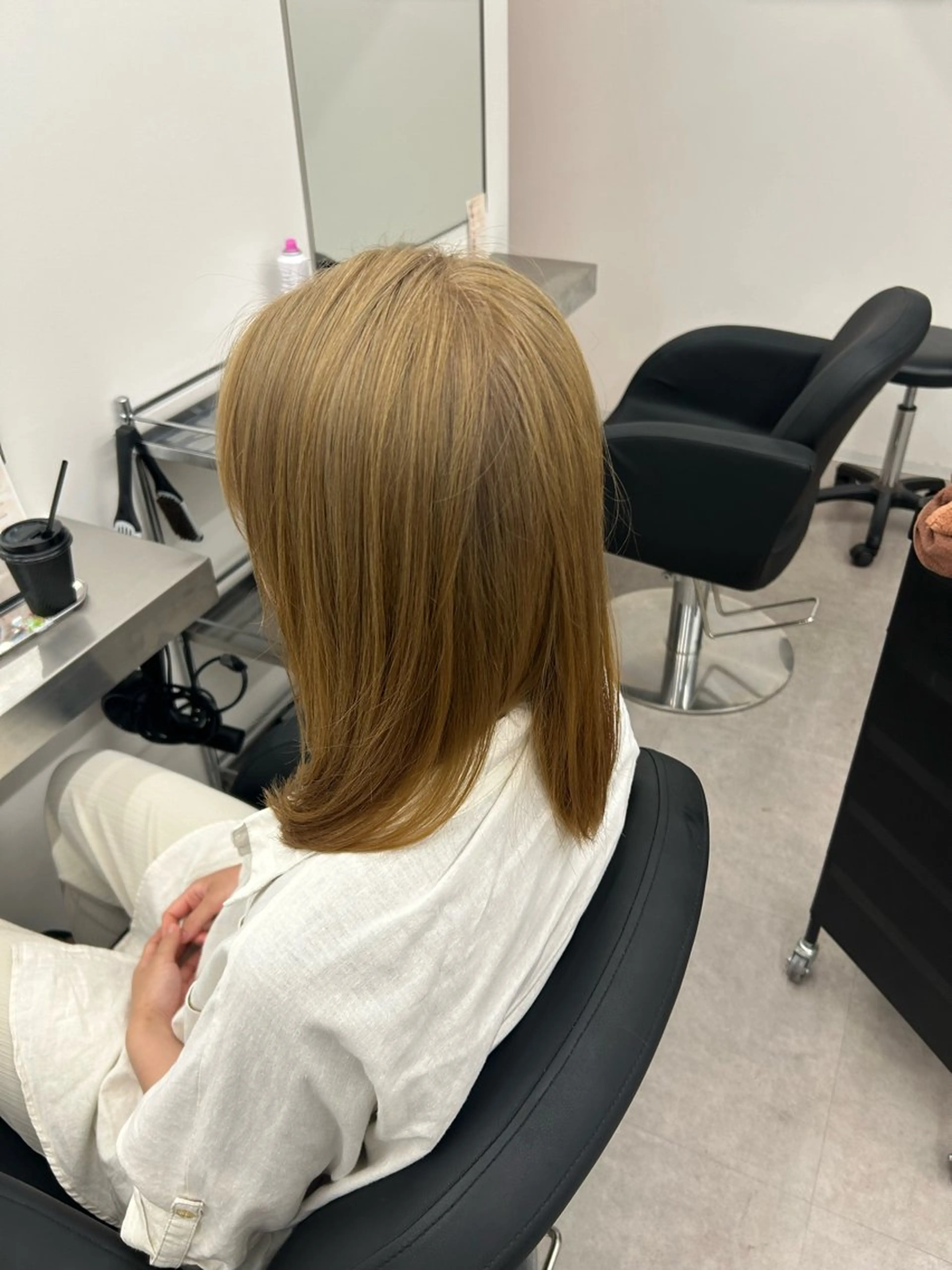 セミロング カット ヘアカラー トリートメント 似合わせカラー ブリーチ/店長レンのヘアスタイル