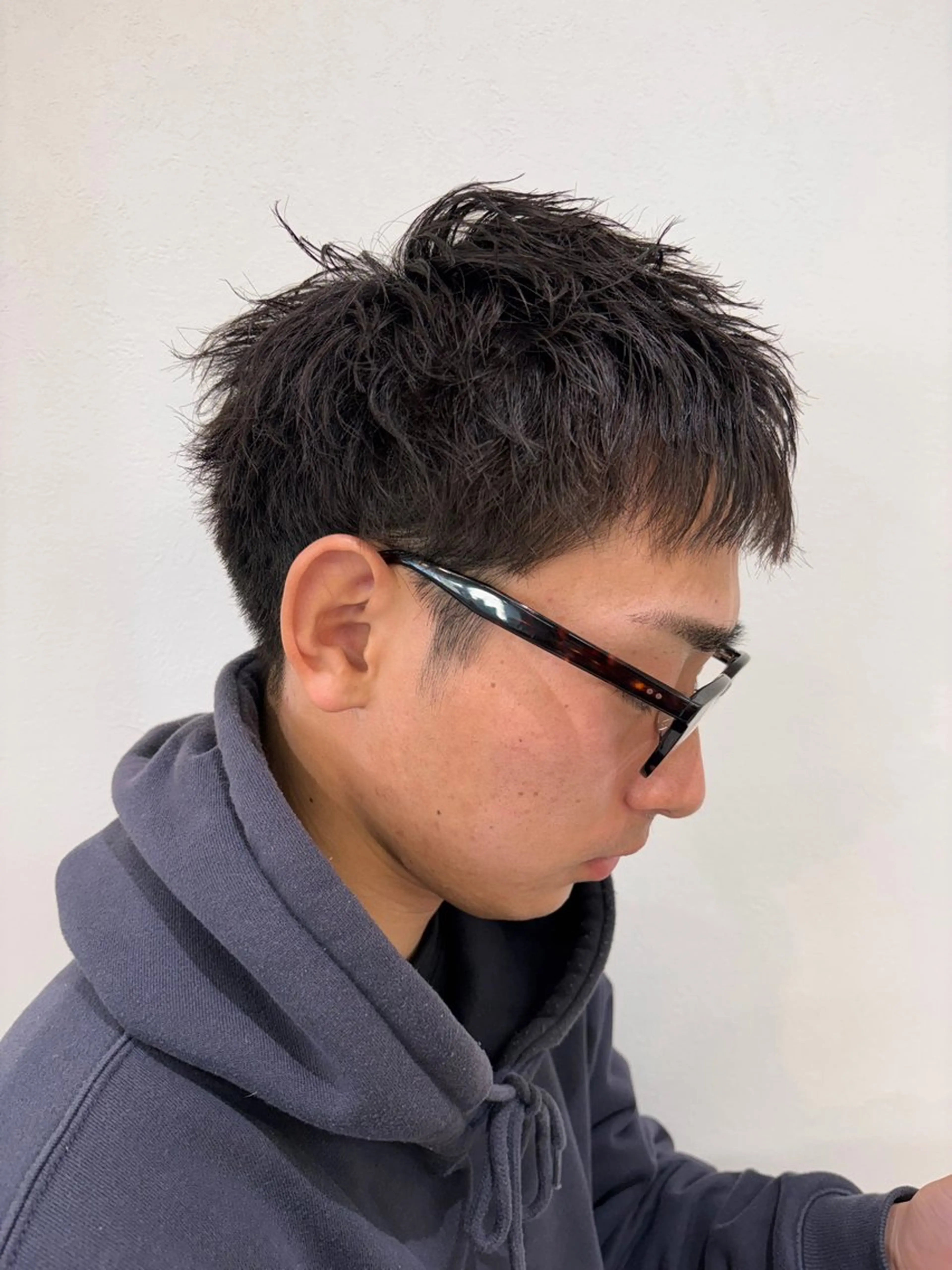 ショート キッズ ショートヘア カット ニュアンスパーマ/ フェザー/マッシュのヘアスタイル