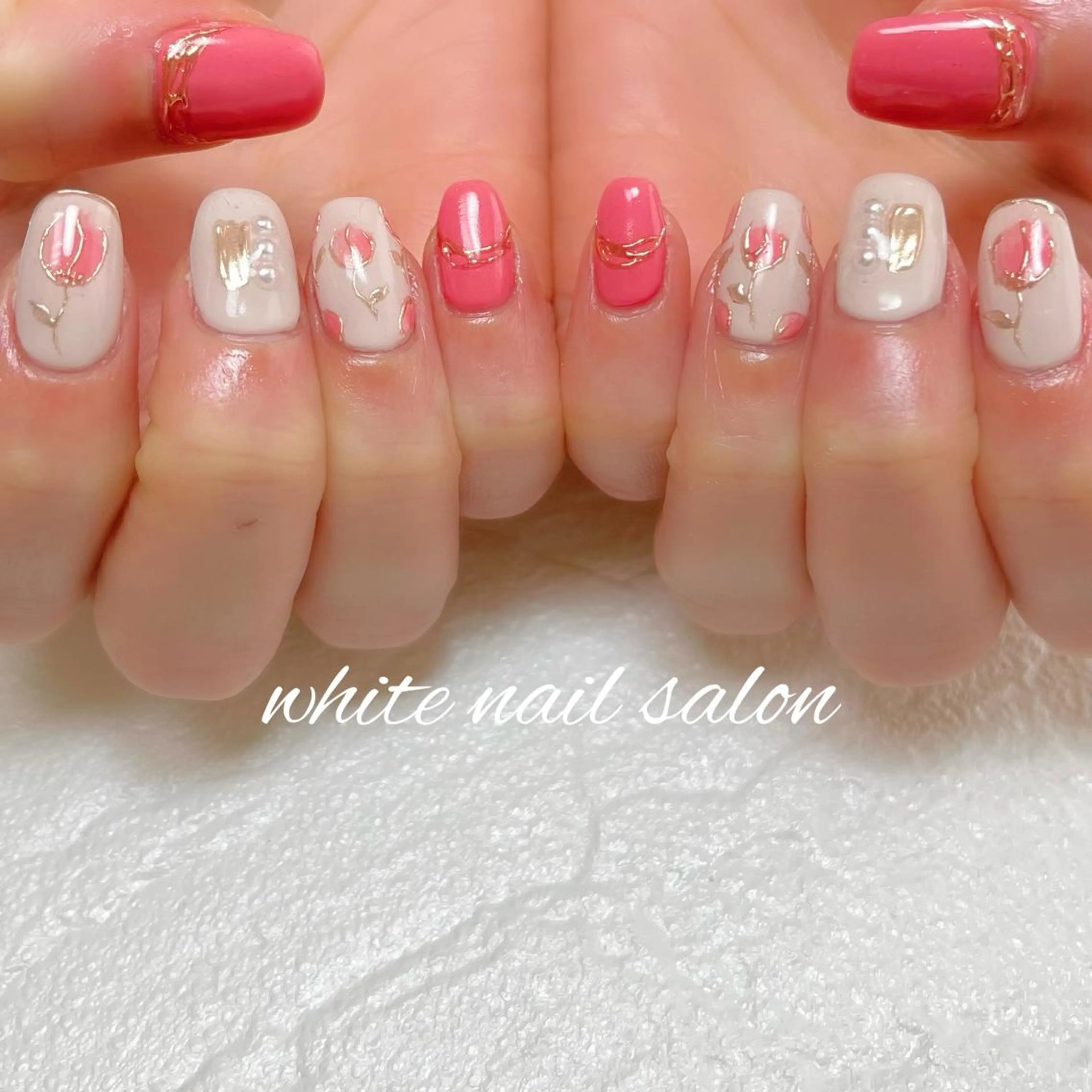 ネイル フットネイル ジェルネイル ハードジェル ラメ(グリッター) 持ち込み ハンドネイル white nail salonのネイルデザイン