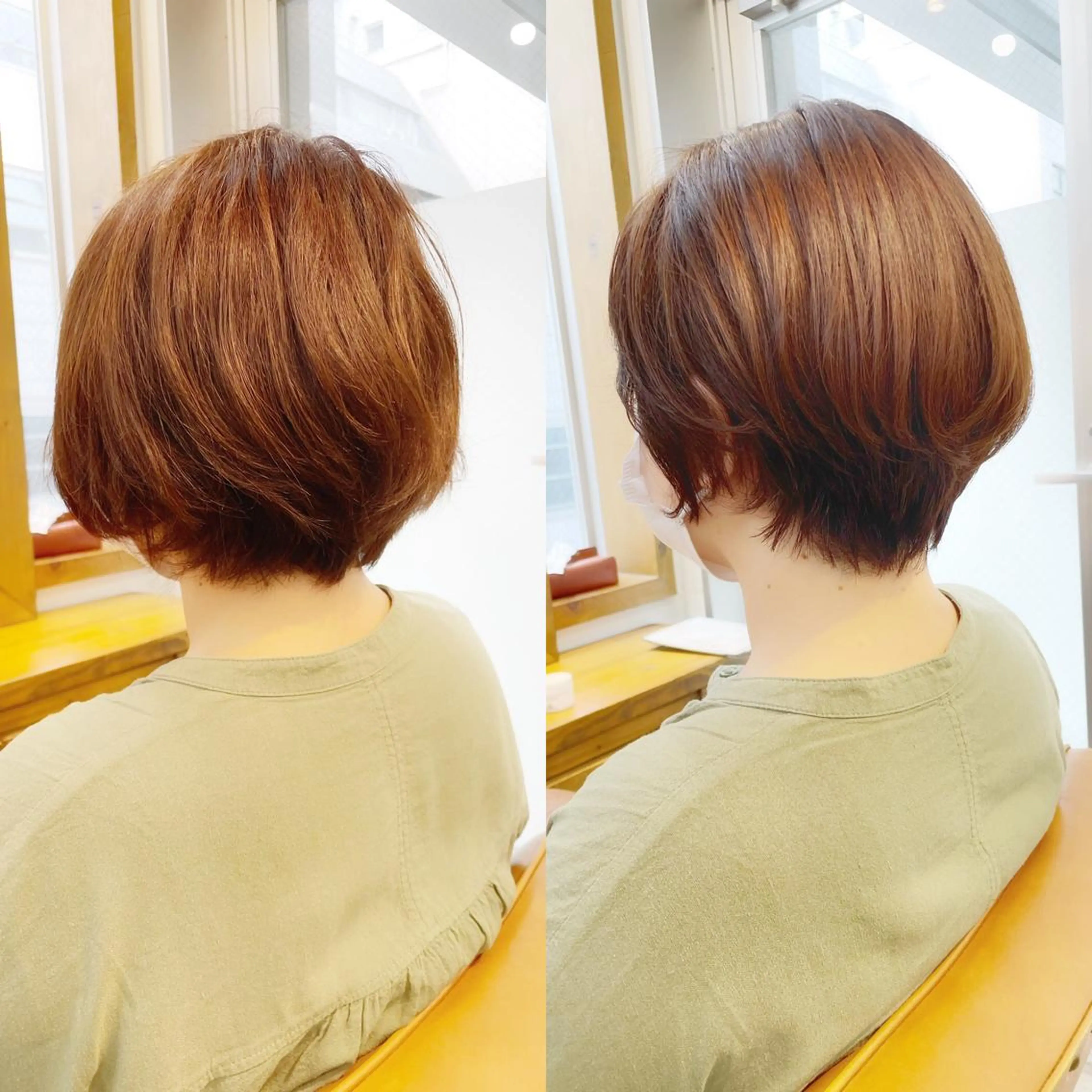 ショート カラー ショートボブ アッシュ ボブ シースルーバング ショートヘア カット ヘアカラー newline銀座所属・👑銀座ショート/ 絶壁補正/金子涼👑のヘアスタイル