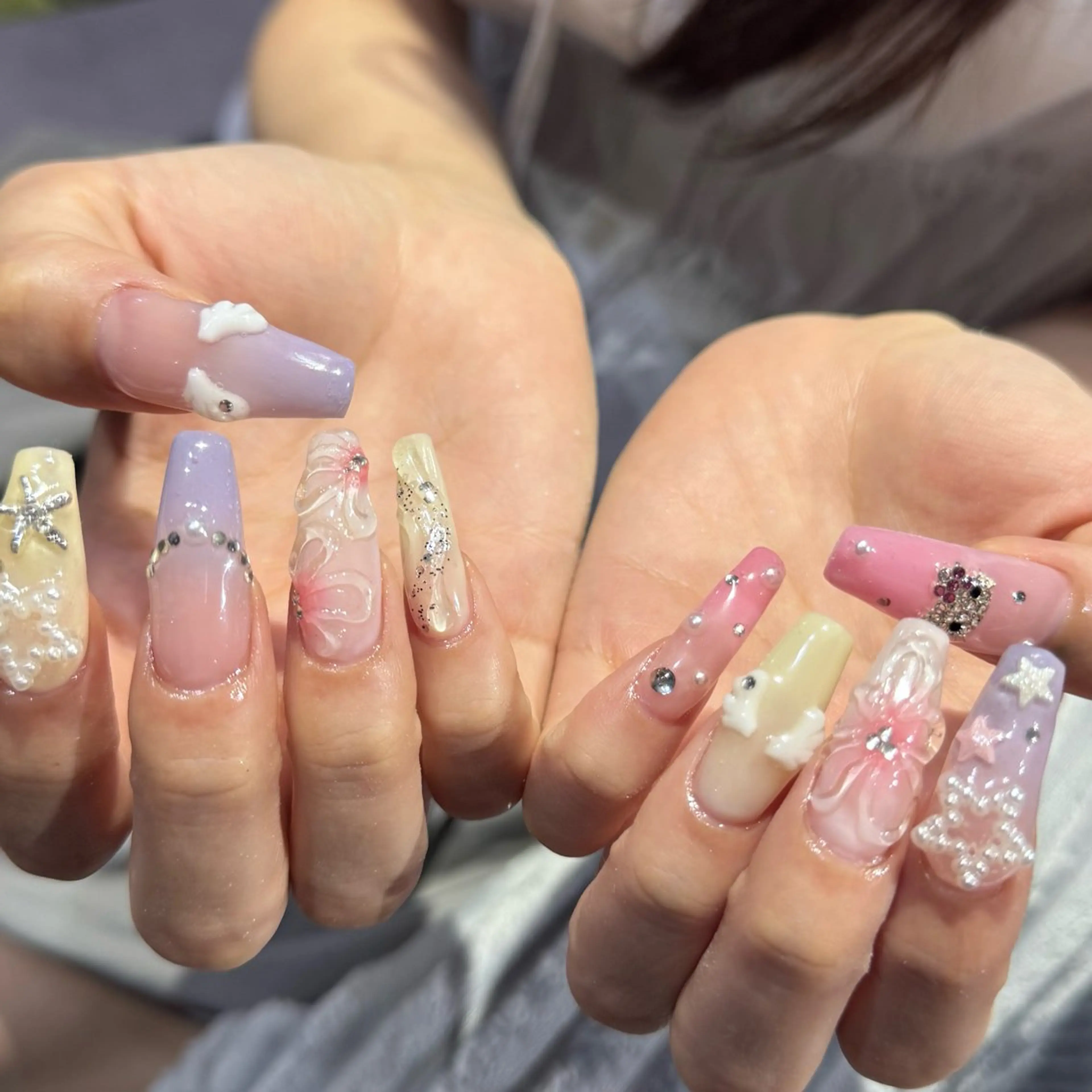 ロング 小川 柚香のネイルデザイン