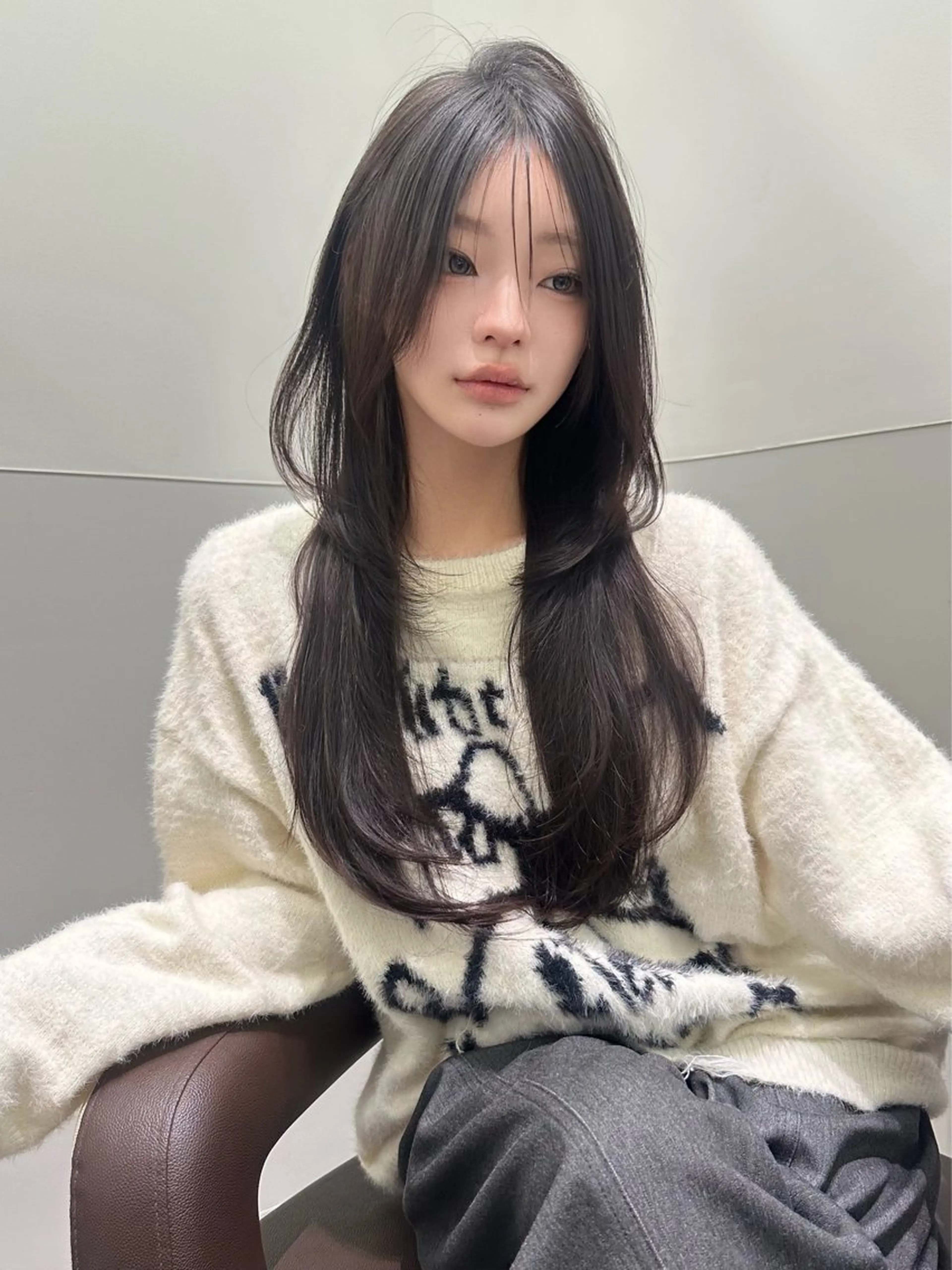 ロング くびれヘア レイヤーカット ロング 小顔カット カット トリートメント PULSE ASAHIのヘアスタイル