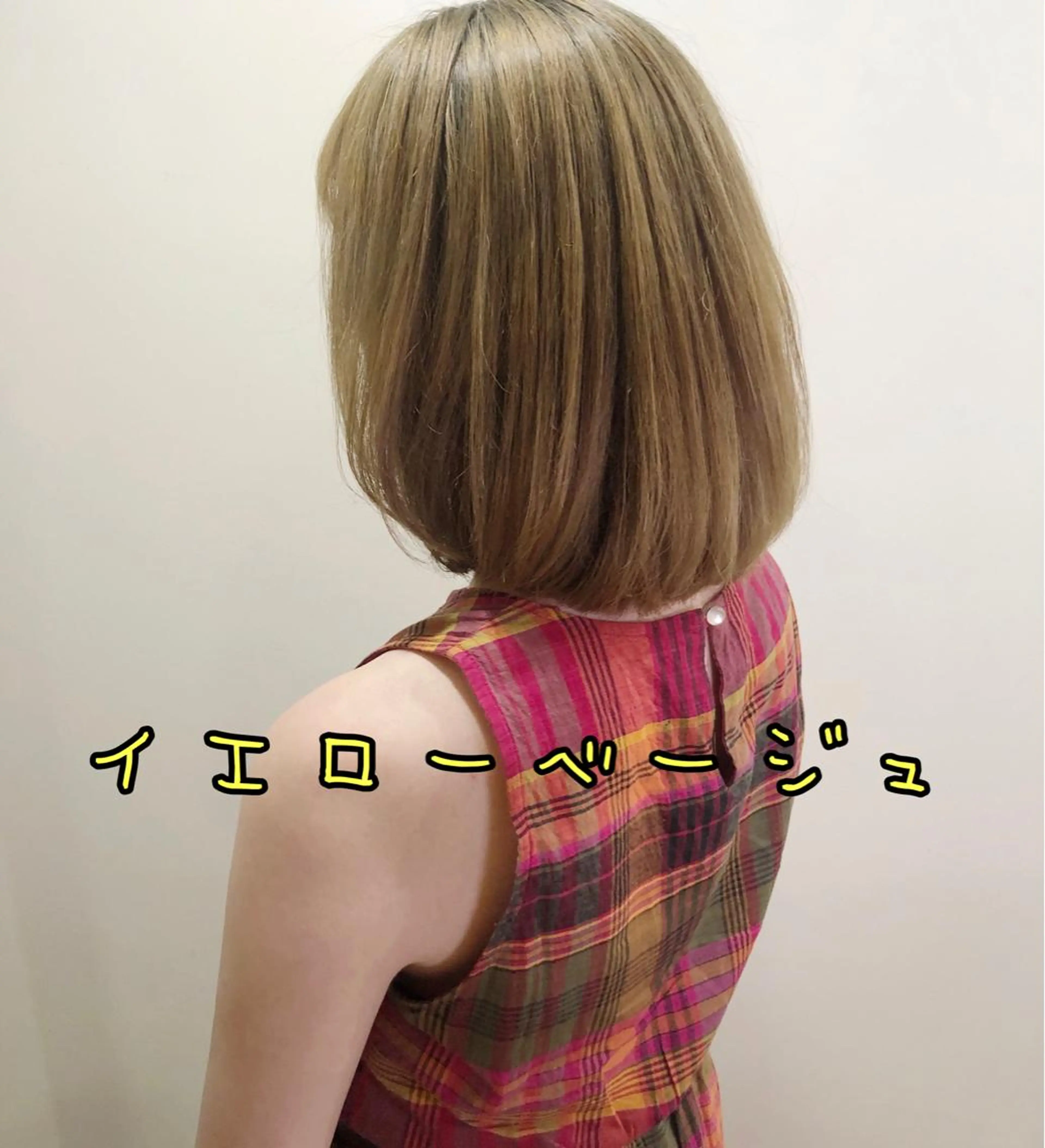 ショート カラー ベージュカラー ブリーチ イエローカラー 似合わせ専門美容師 なかじまのヘアスタイル