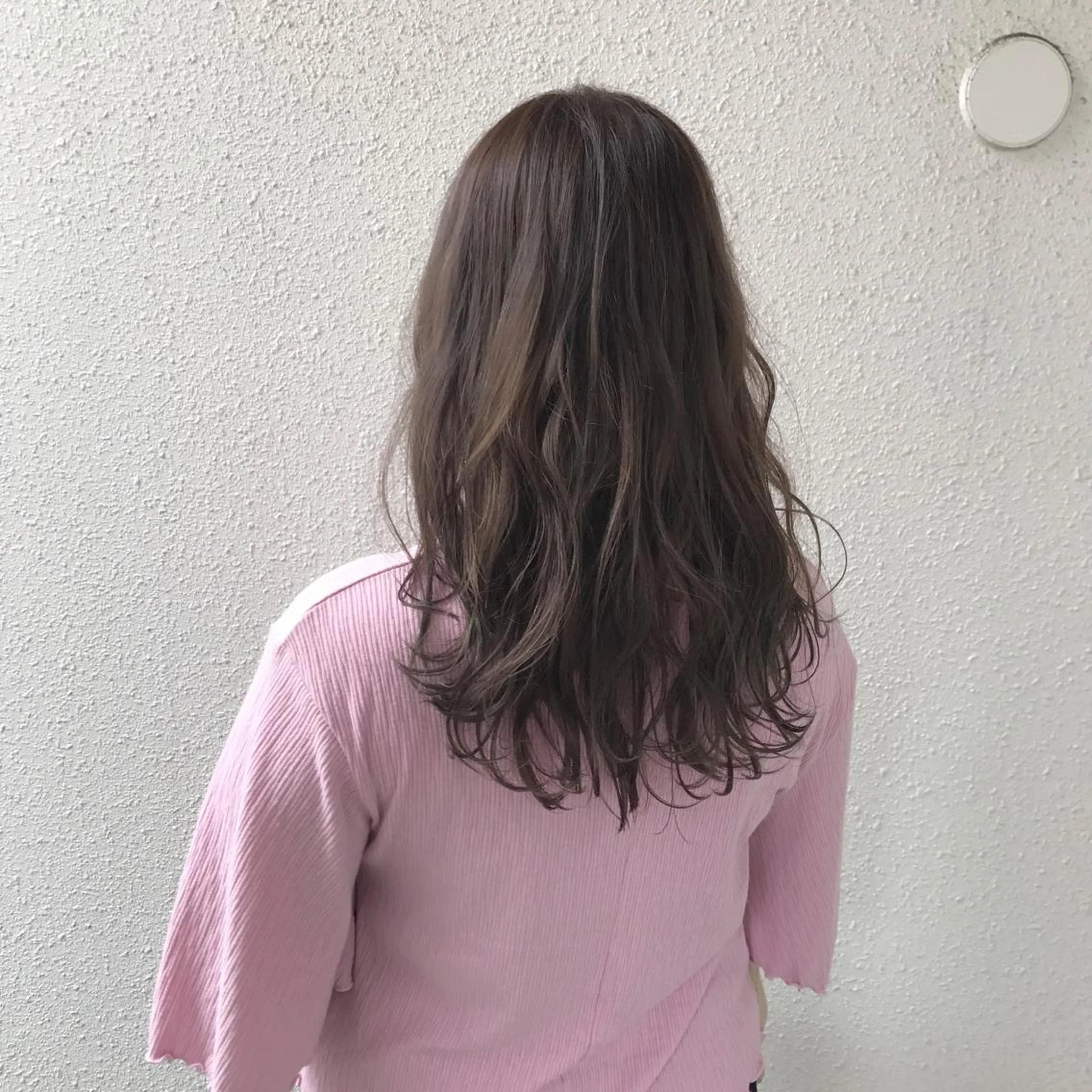 セミロング カラー アッシュ ダブルカラー インナーカラー/天神 ブリーチ/吉田のヘアスタイル