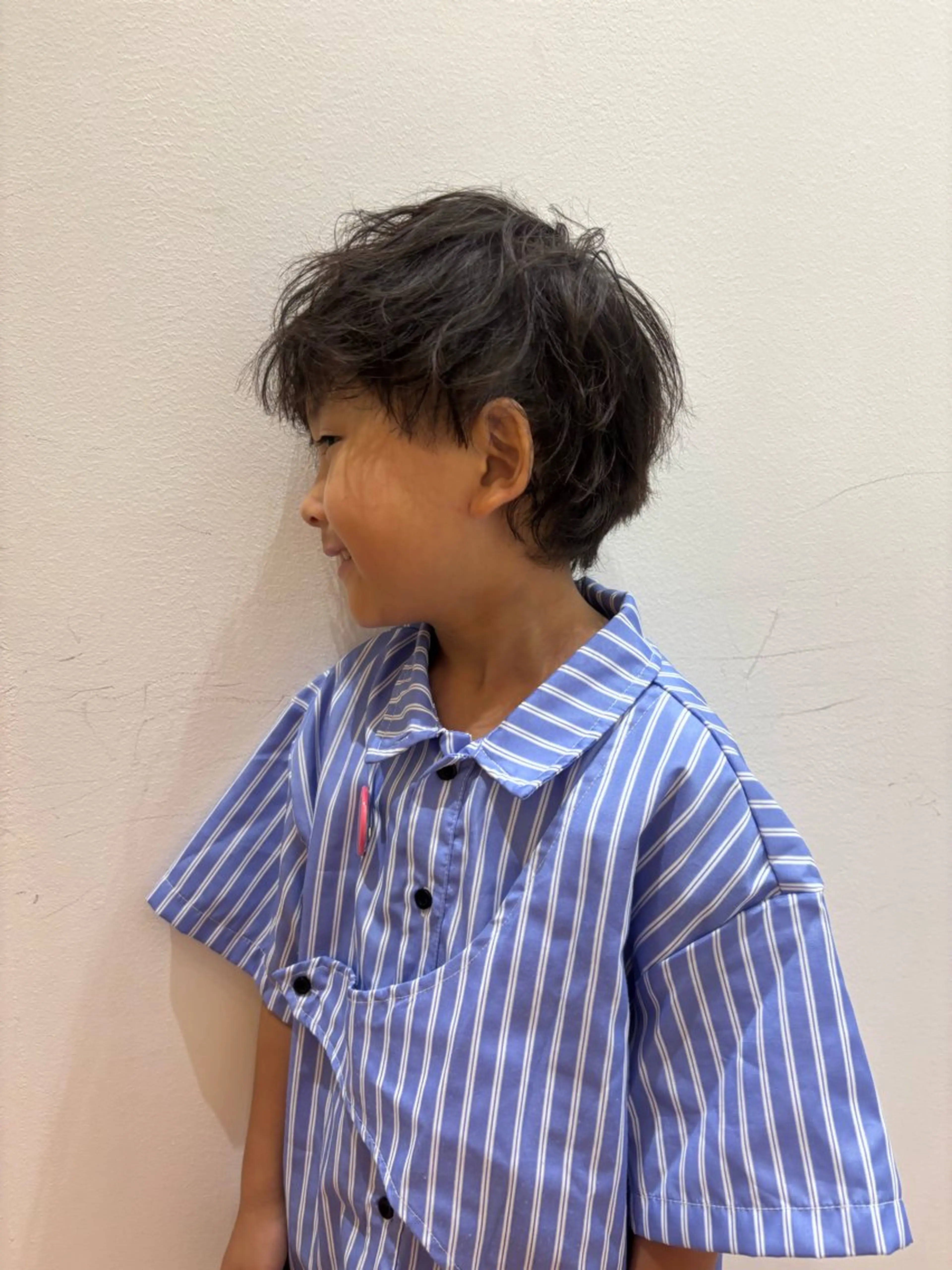 ショート パーマ ヘアアレンジ メンズ キッズ カット パーマ ミドウチ アヤカのヘアスタイル