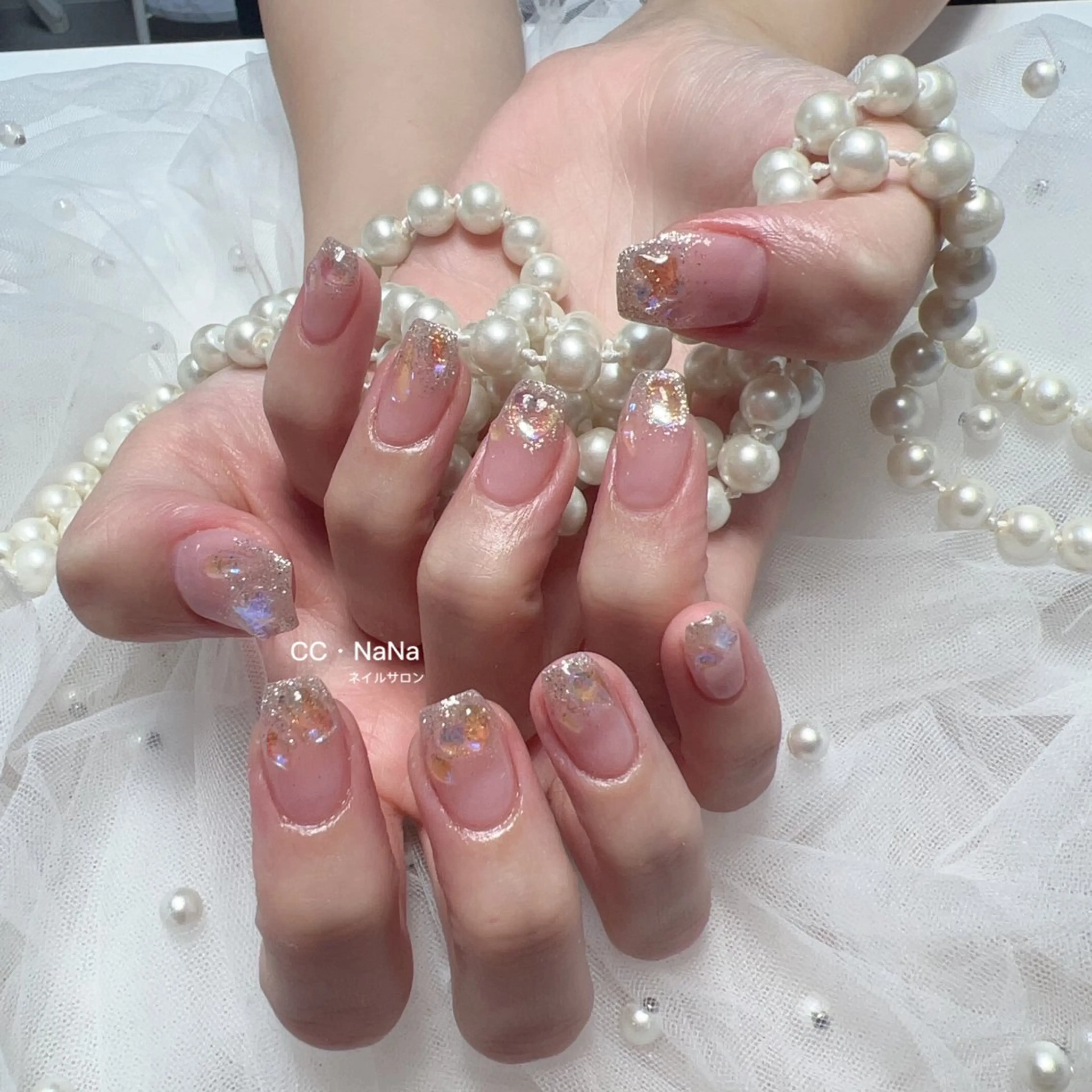 ネイル ハンドネイル 💎CC・NaNa 韓国風ネイル🌙Cのネイルデザイン