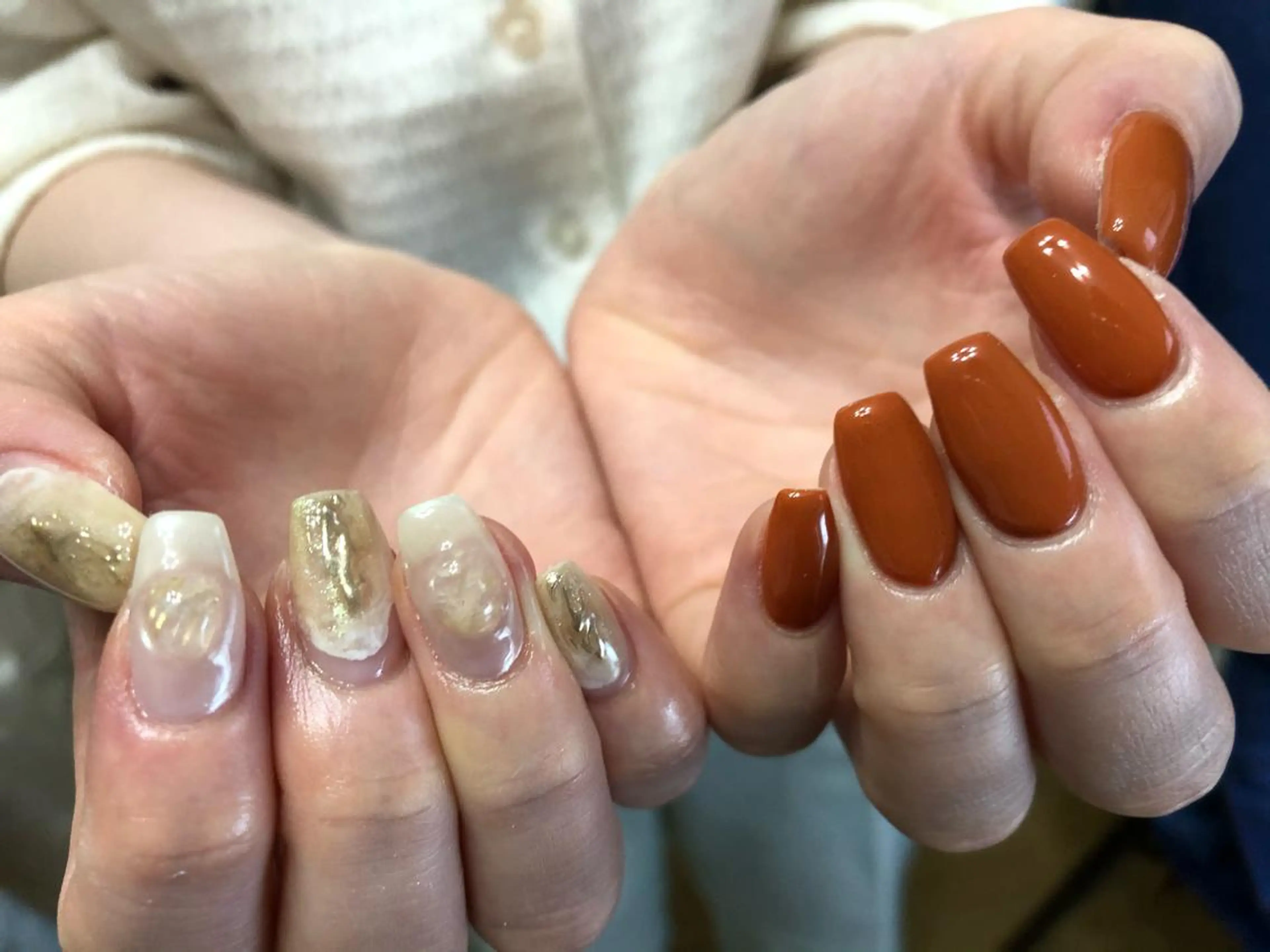 ネイル ハンドネイル パラあり！フィルイン 美フォルムのネイルデザイン