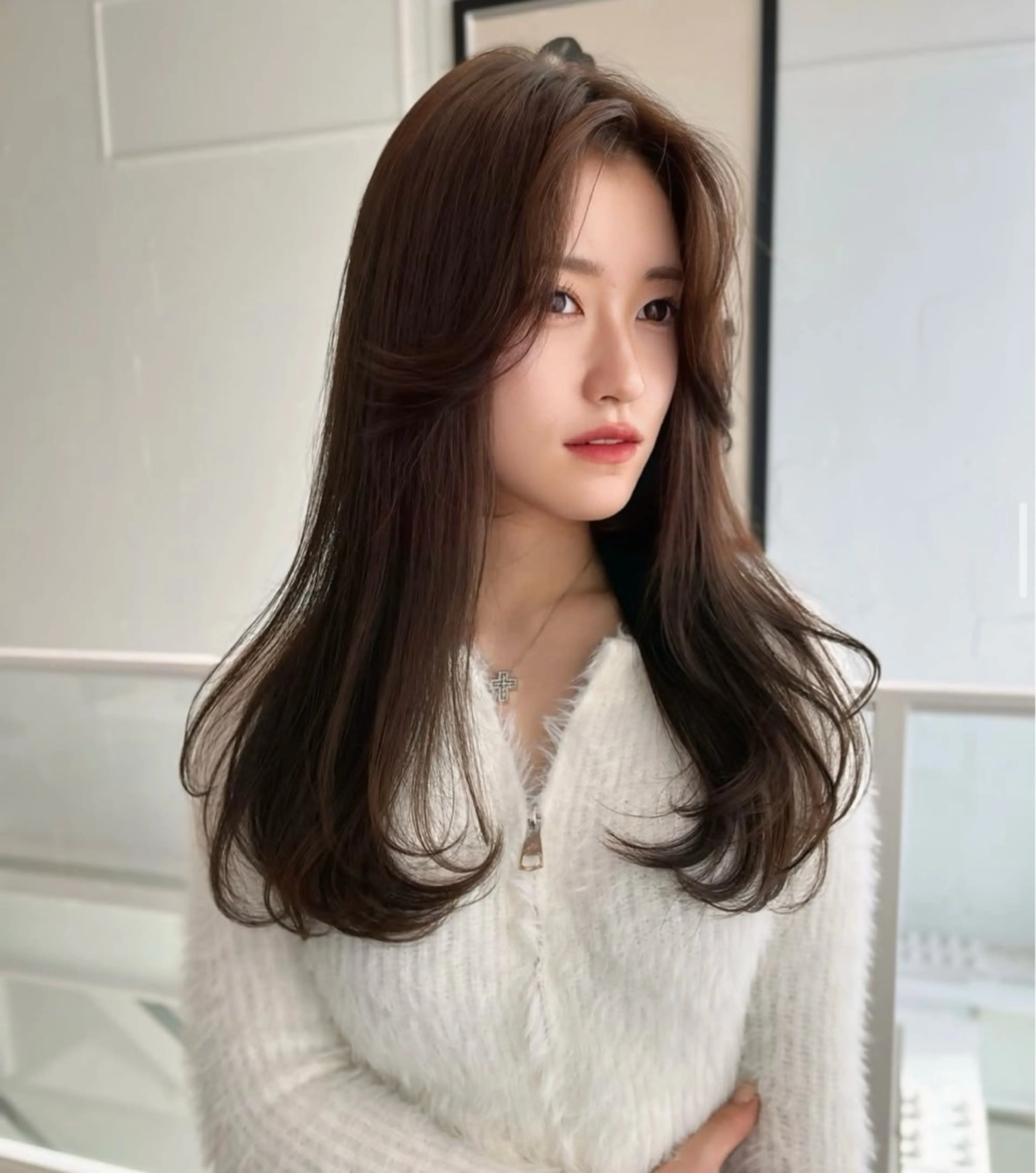 ロング カラー レイヤー/髪質改善 /透け感カラー/艶髪のヘアスタイル