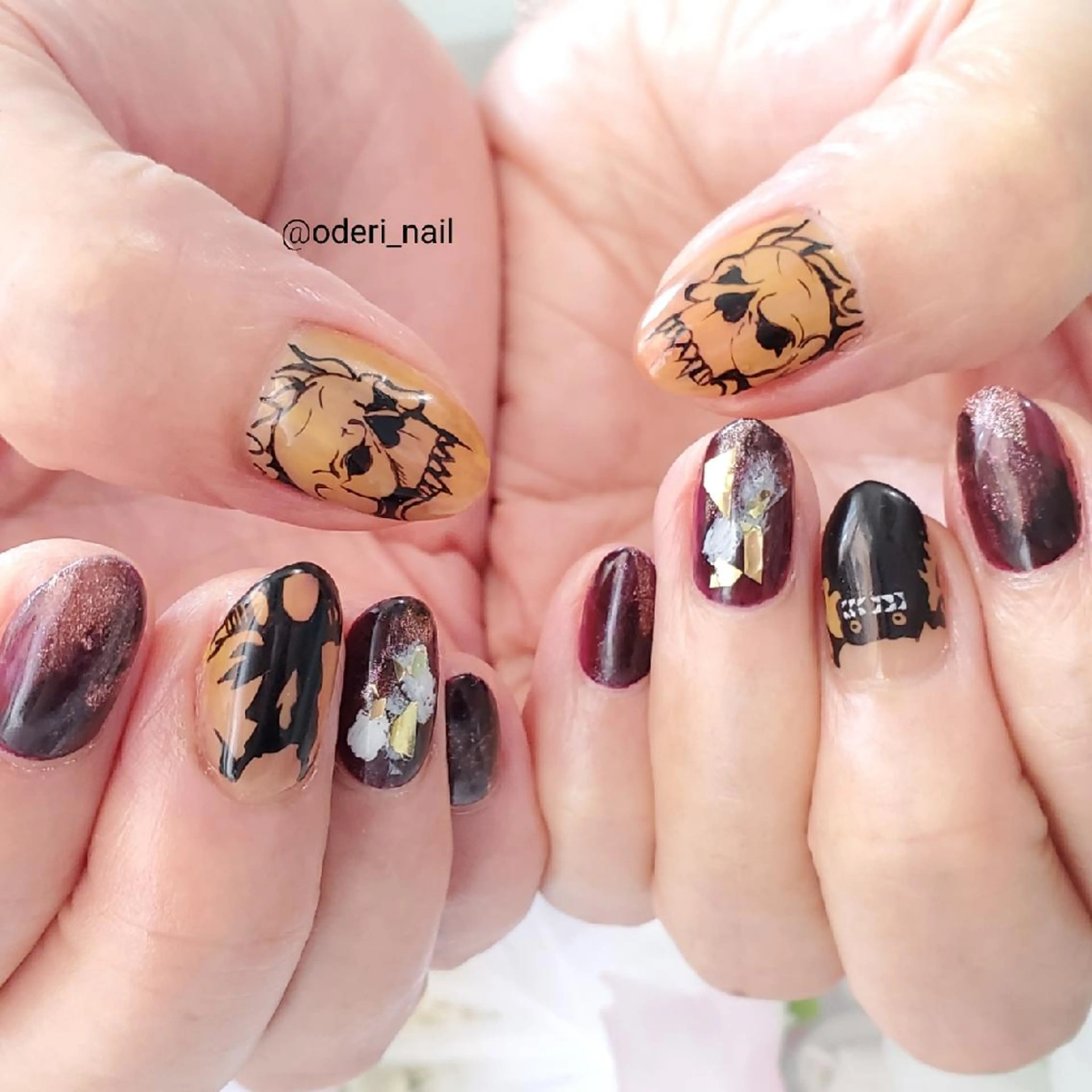 ネイル アートネイル ジェルネイル おで@ oderi_nailのネイルデザイン