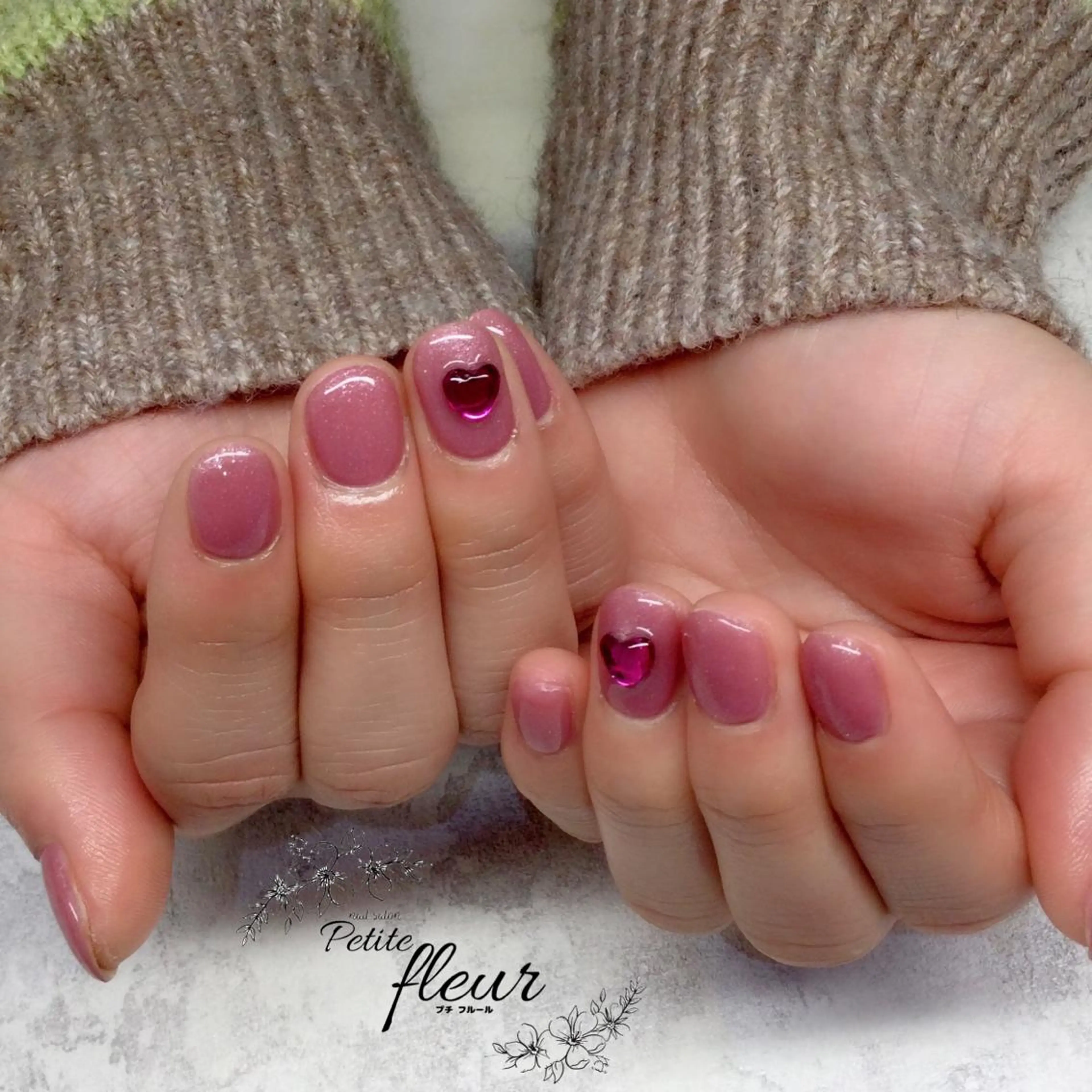 ネイル ワンカラーネイル ❁⃘*。Petite fleur❁⃘*りさのネイルデザイン