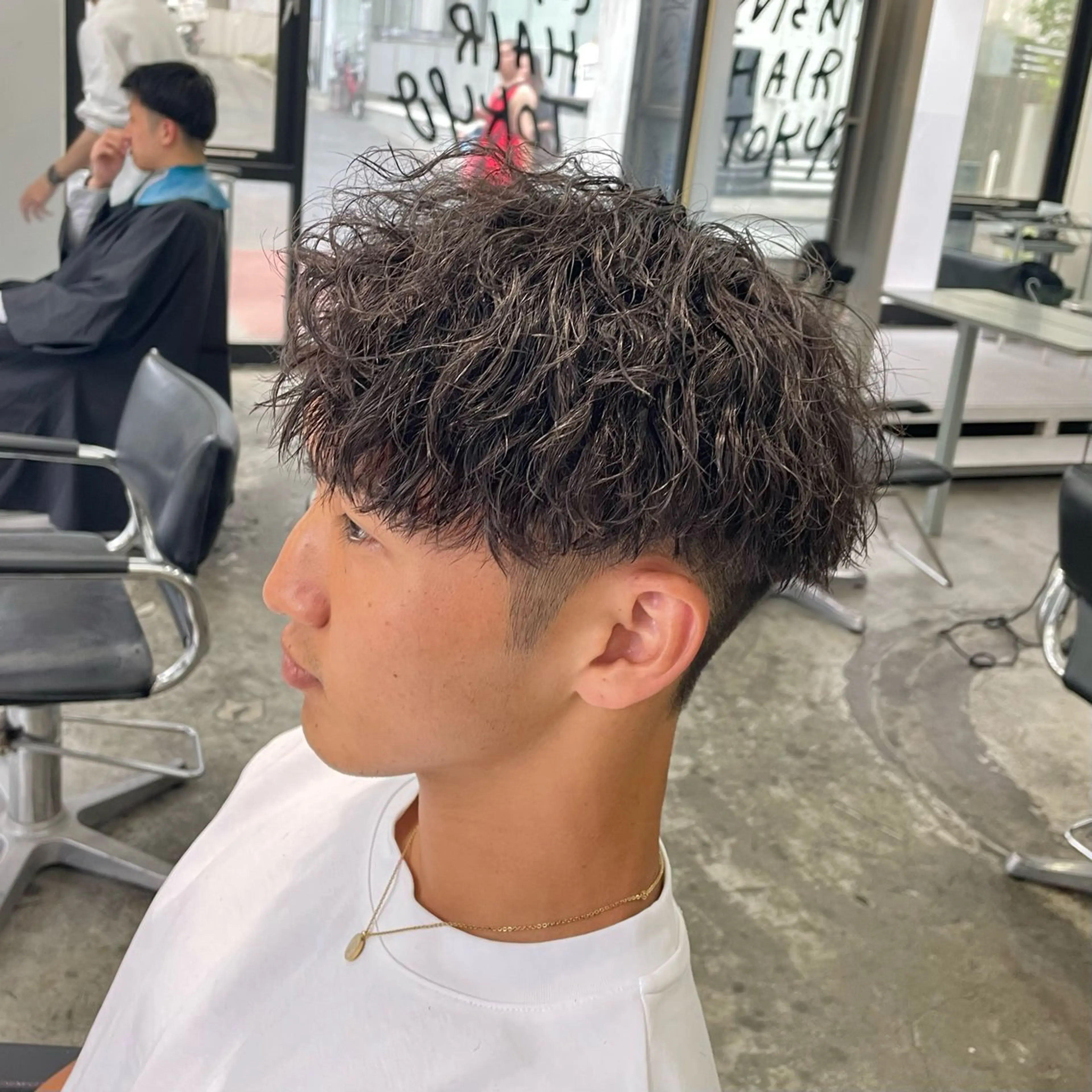 ショート パーマ メンズ ショートヘア カット パーマ メンズ特化美容師/ 藤戸 椋のヘアスタイル