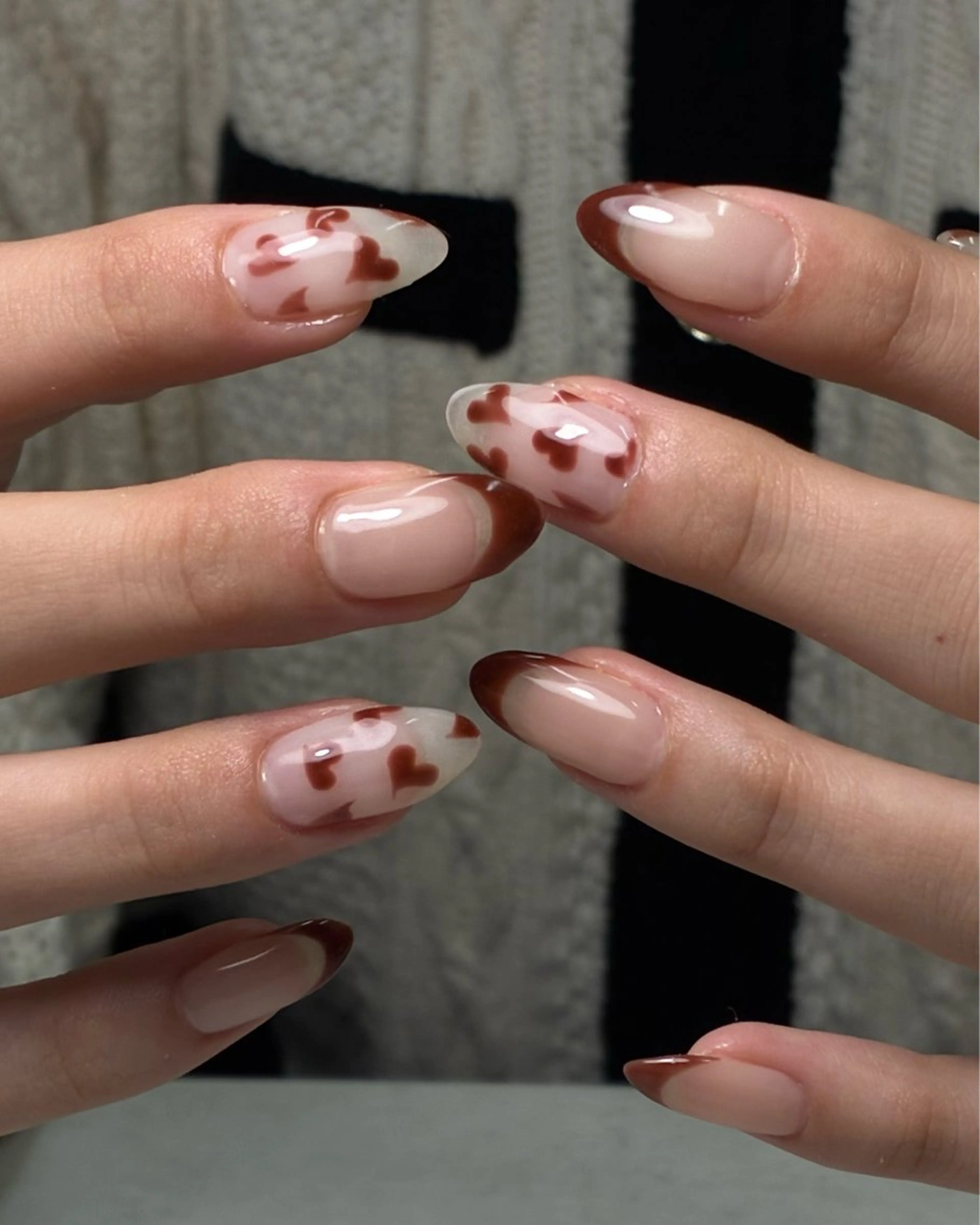 ネイル ハート ハンドネイル mumjyu MIKAのネイルデザイン