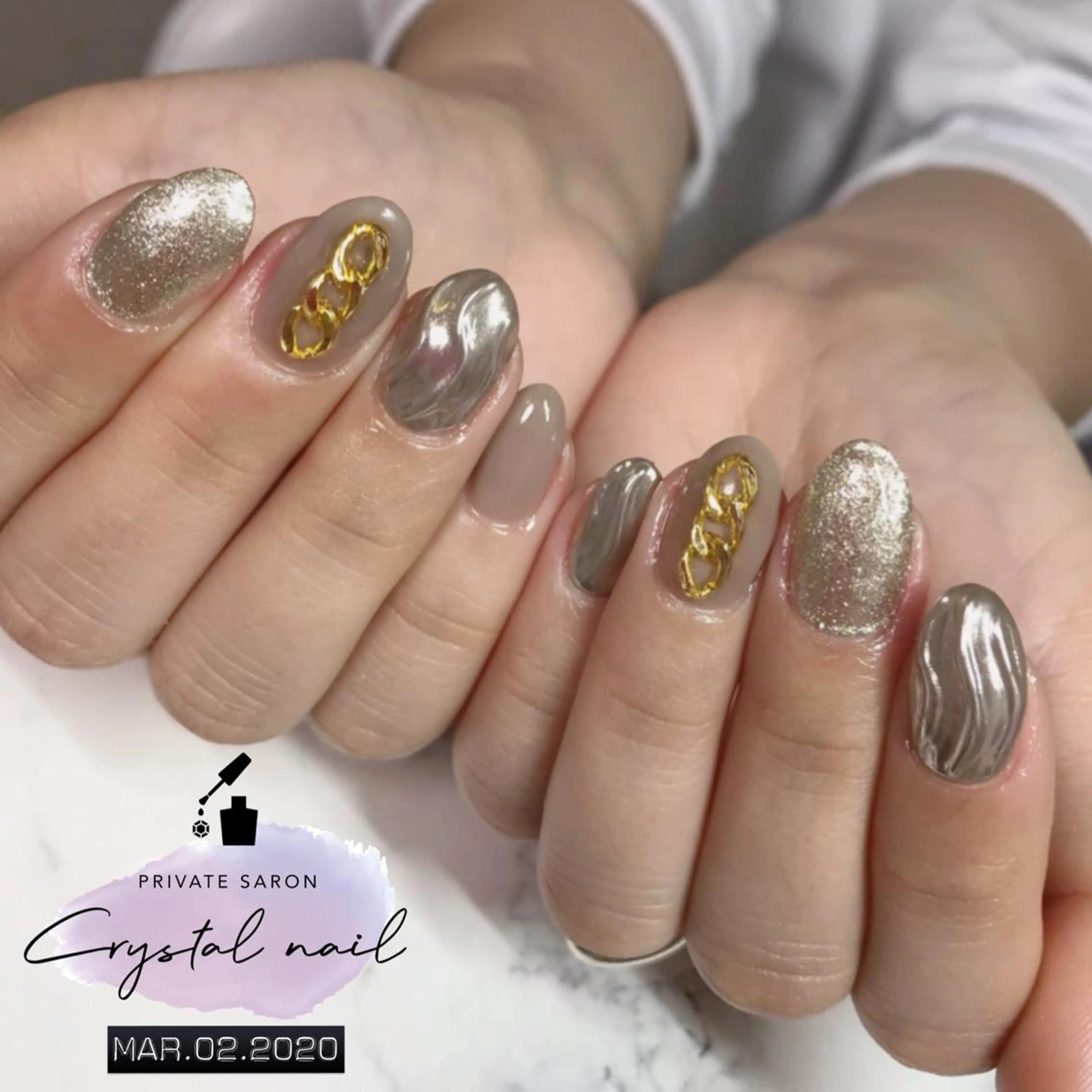 ネイル ミラーネイル ハンドネイル SCENERY NAILのネイルデザイン