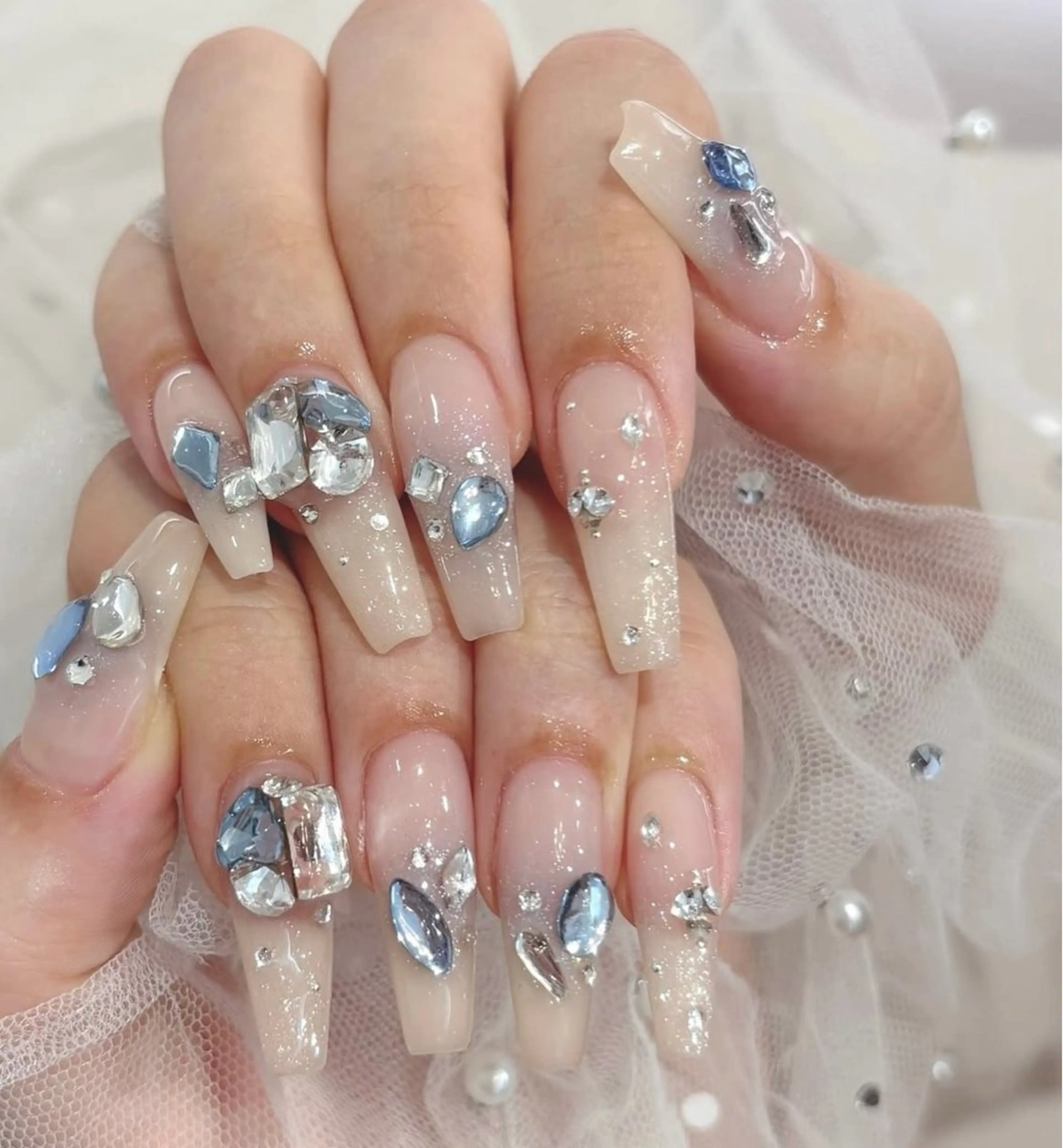 ネイル 韓国ネイル 持ち込み ニュアンスネイル ネイルチップ ハンドネイル TABI ANA.CHUOのネイルデザイン