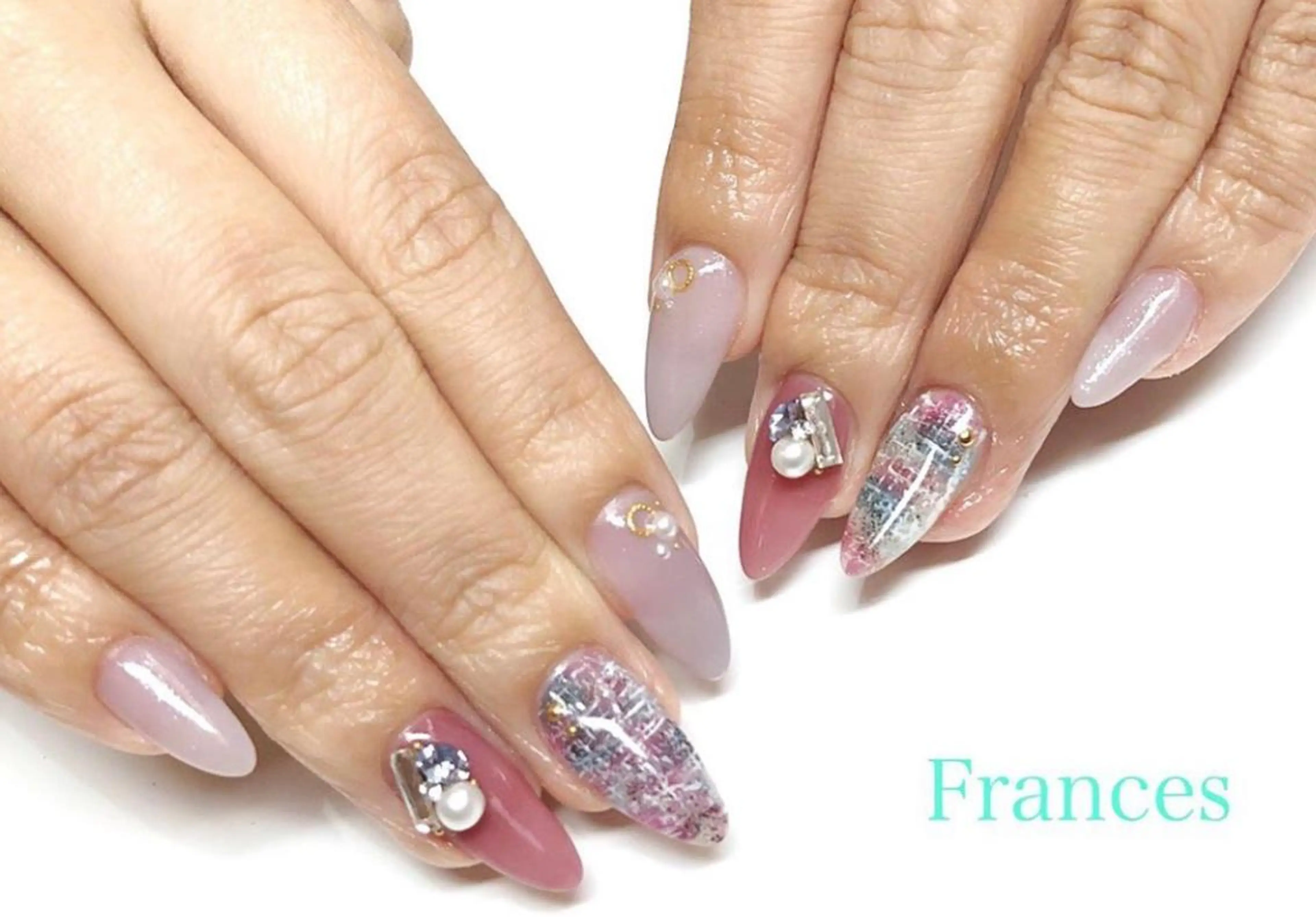 ネイル ストーンネイル Frances 今村のネイルデザイン