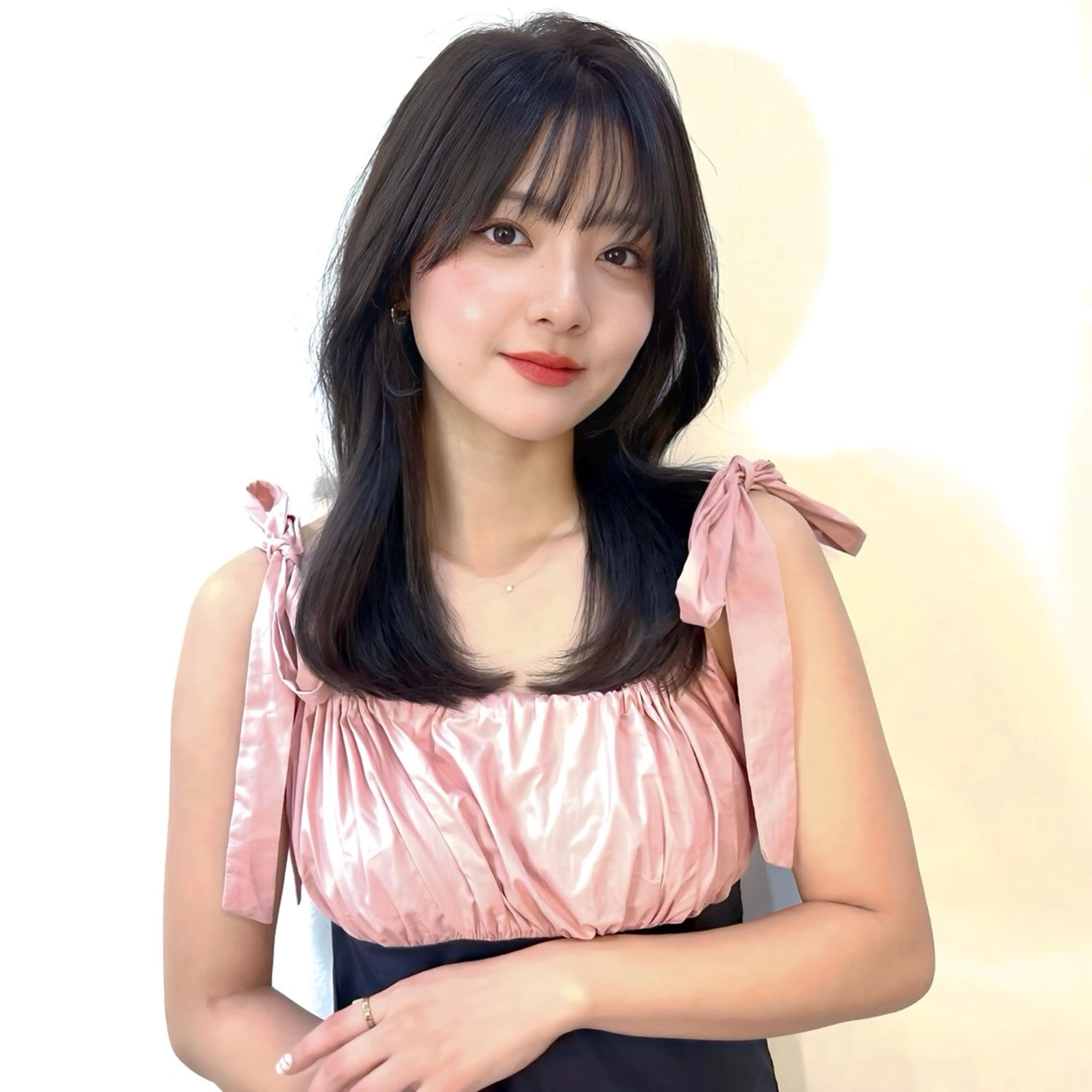 ロング カラー ヘアアレンジ くびれヘア 顔周りカット 韓国風ヘア レイヤーカット 顔まわり職人🇰🇷 韓国ヘア/KAITOのヘアスタイル