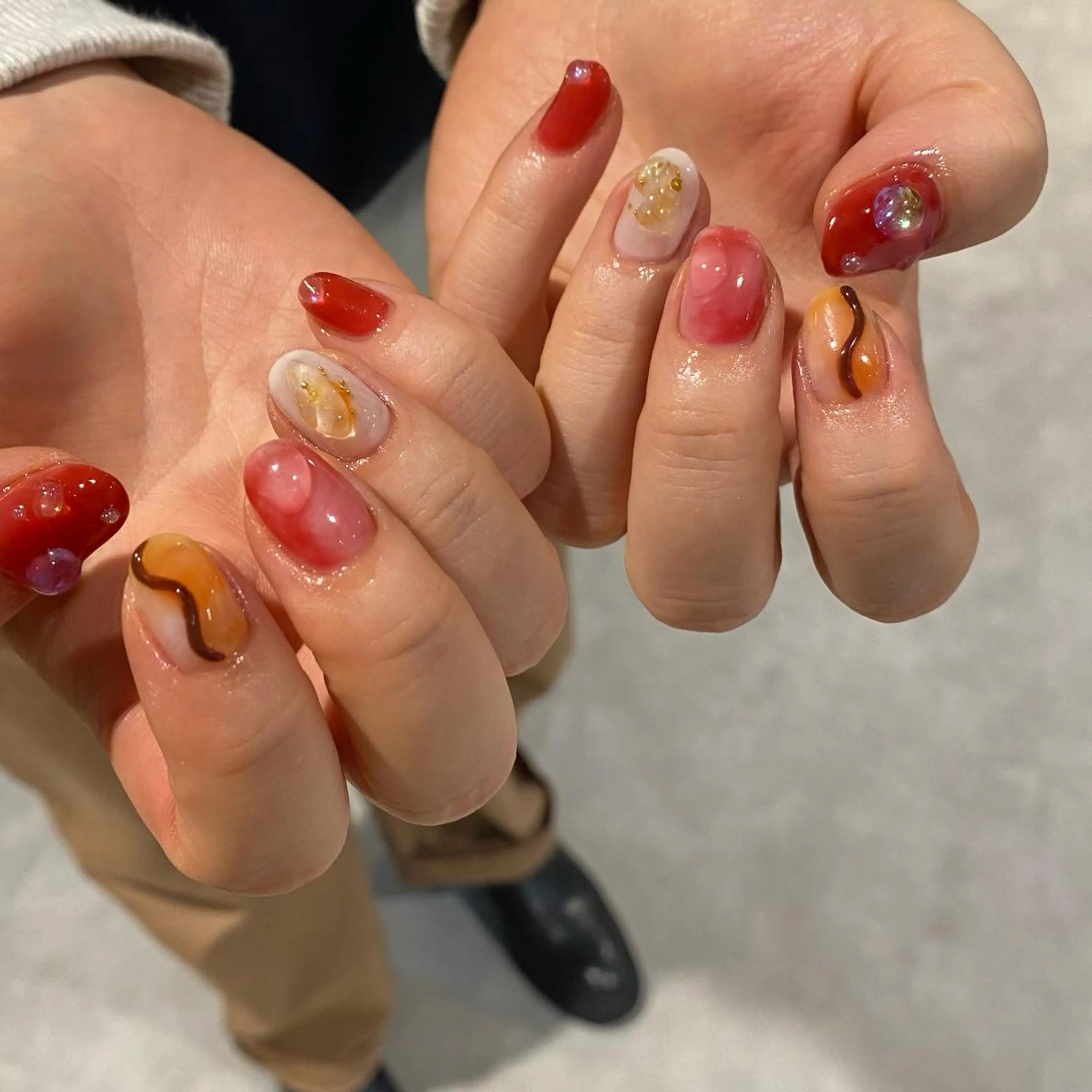 ネイル ニュアンスネイル ハンドネイル RINO AMANE nailのネイルデザイン