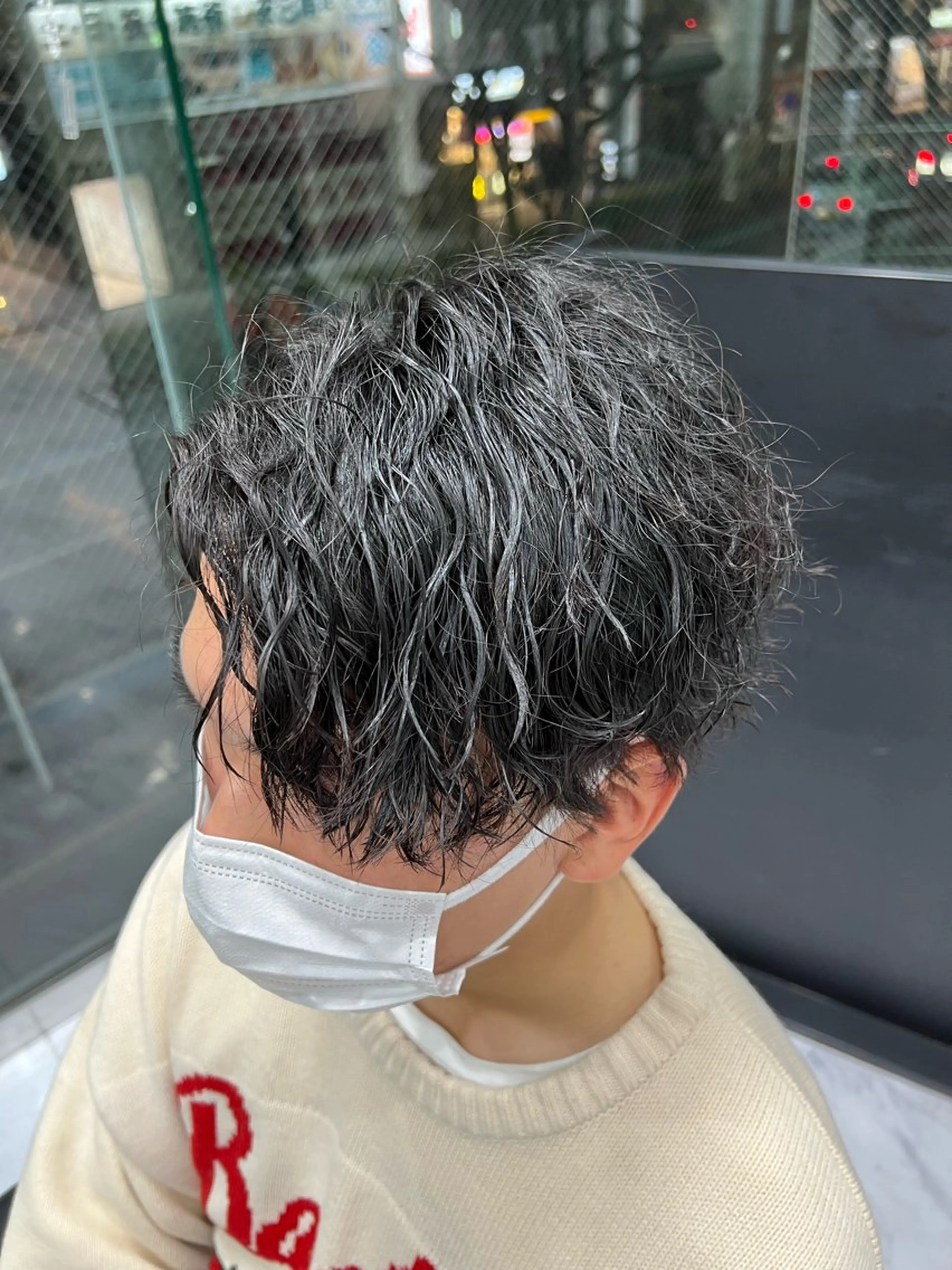 ショート パーマ メンズ メンズパーマ ツイストスパイラルパーマ デート かきあげバング スパイラルパーマ 🍒KUMAGAI 🍒のヘアスタイル