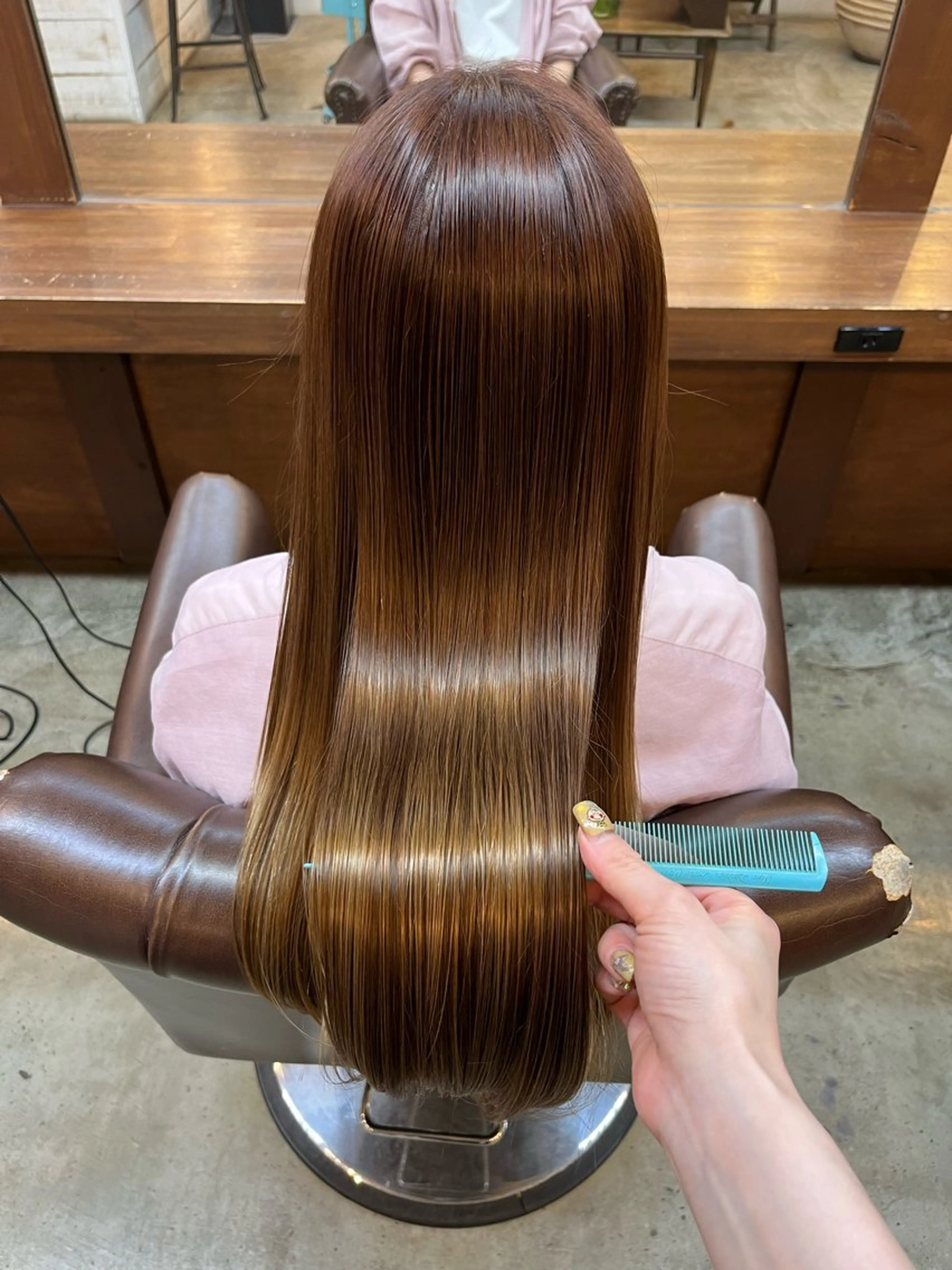 ロング カラー トリートメント ヘアカラー トリートメント 川崎 かなでのヘアスタイル