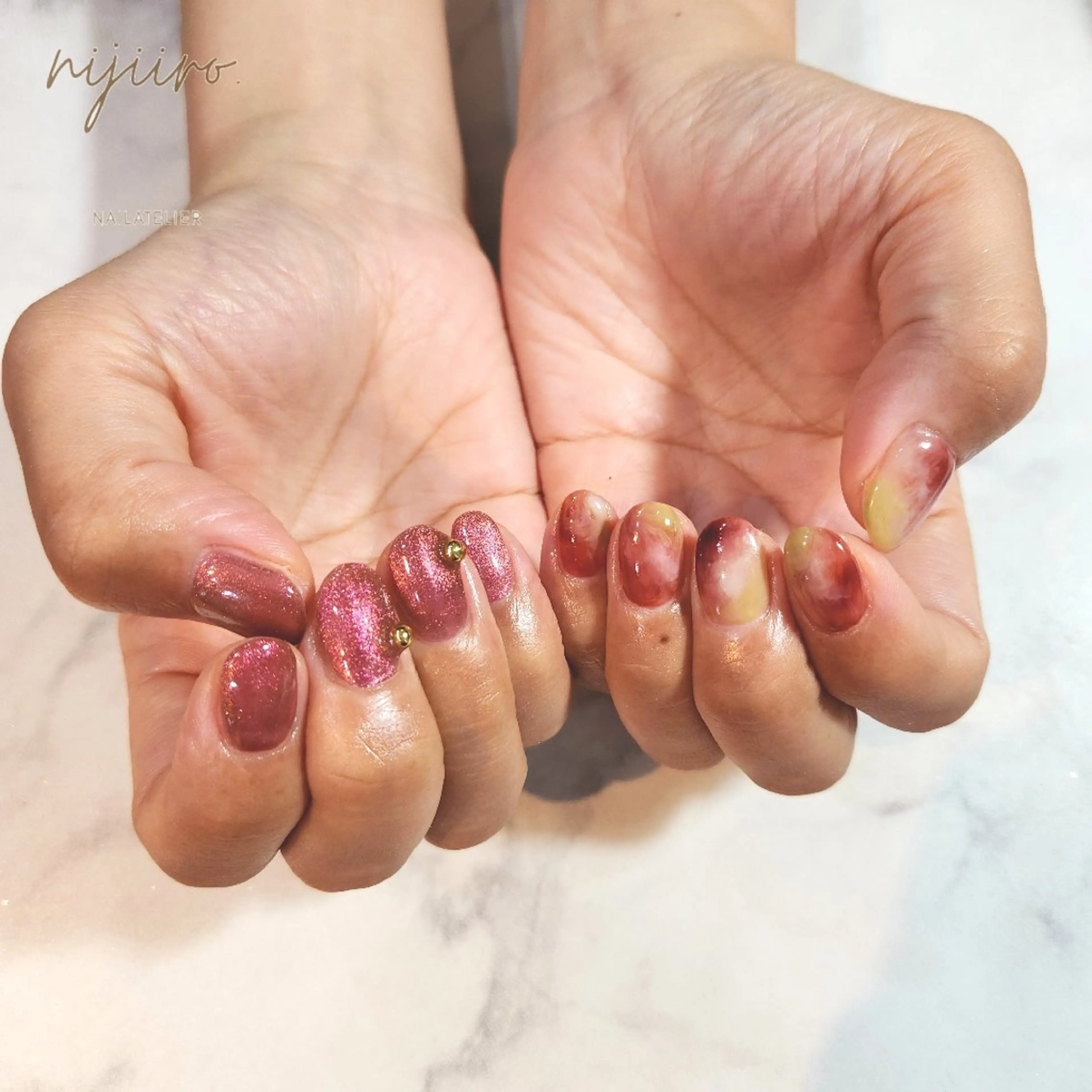 ネイル ハンドネイル nailatelier nijiiro.所属・nijiiro🌈 サトウのネイルデザイン