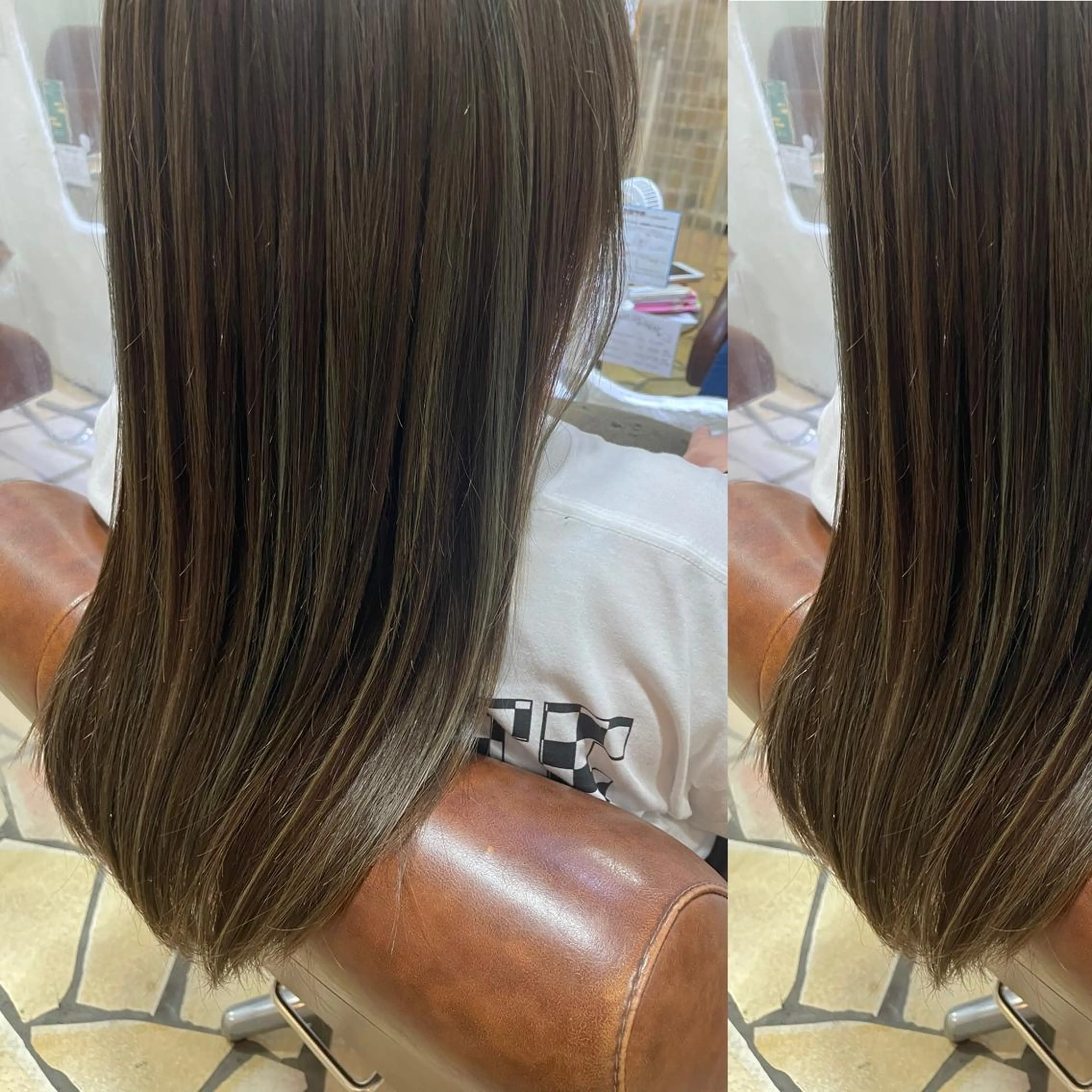 ロング カラー アッシュ ベージュカラー ハイライトカラー ハイライト tocca八王子 AYAKAのヘアスタイル