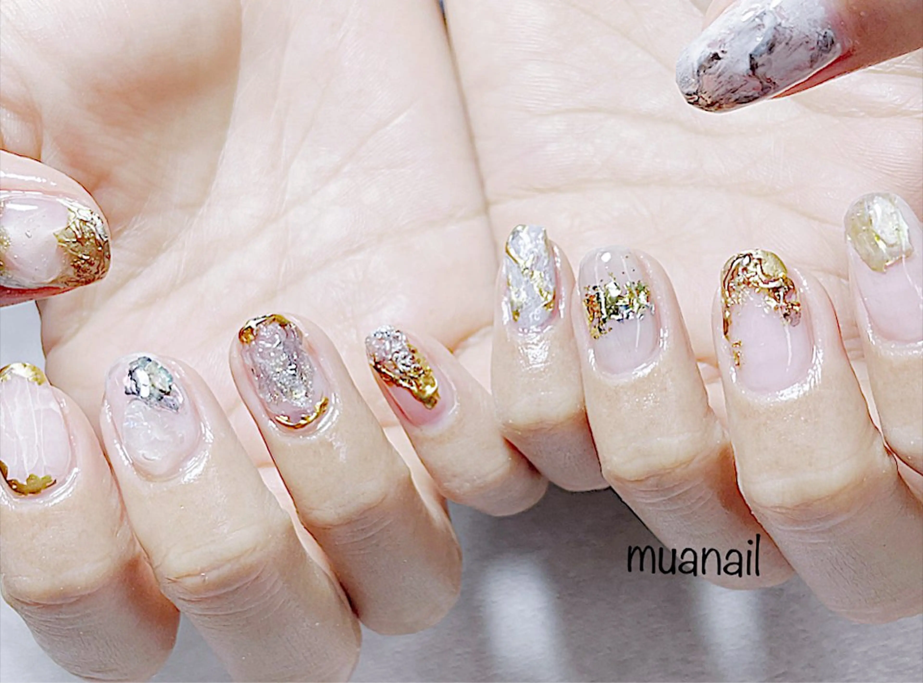 ネイル キラキラネイル ニュアンスネイル ハンドネイル mua nail mikiのネイルデザイン
