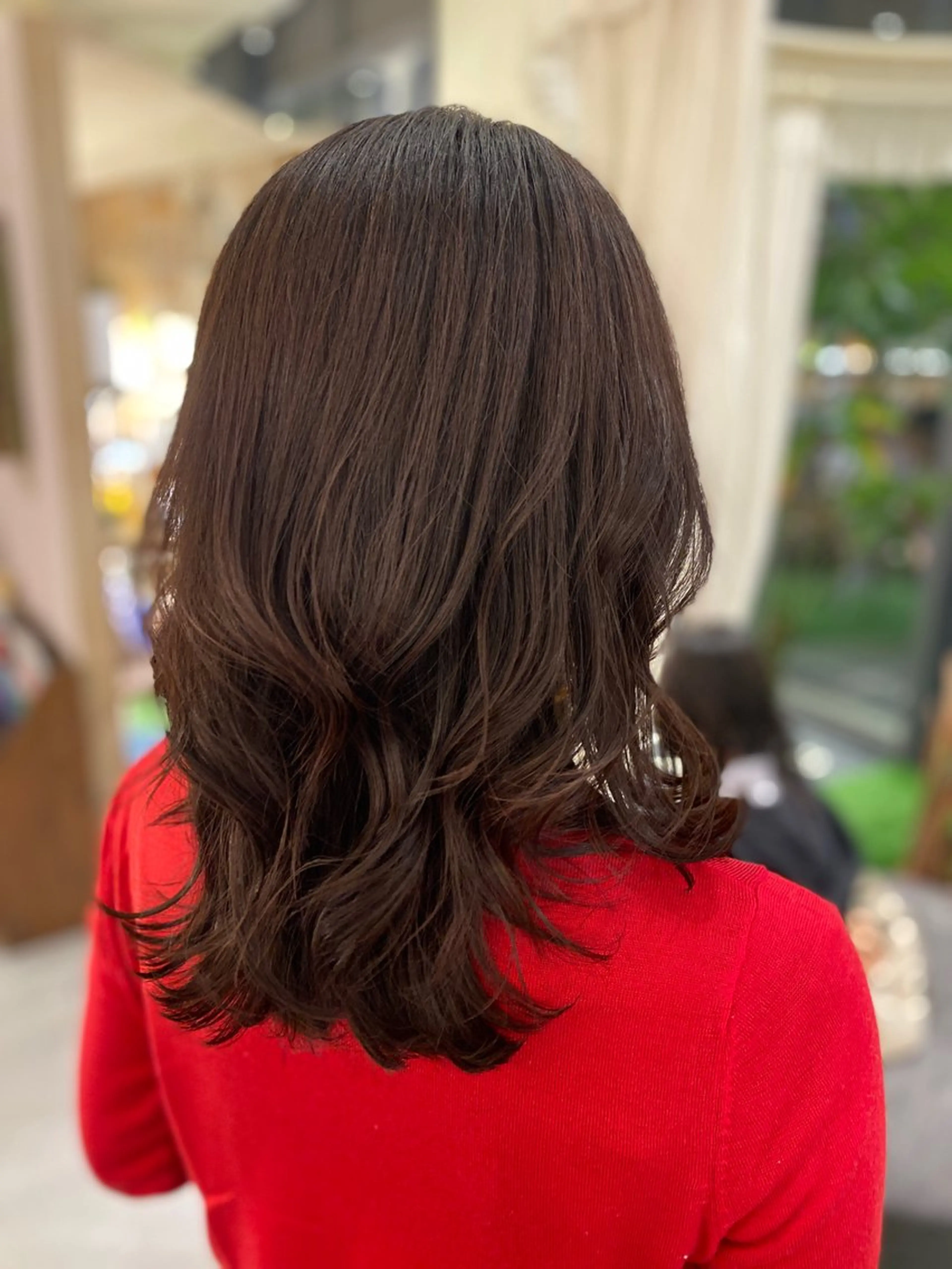 セミロング カラー レイヤーカット✨ 艶髪藤野のヘアスタイル