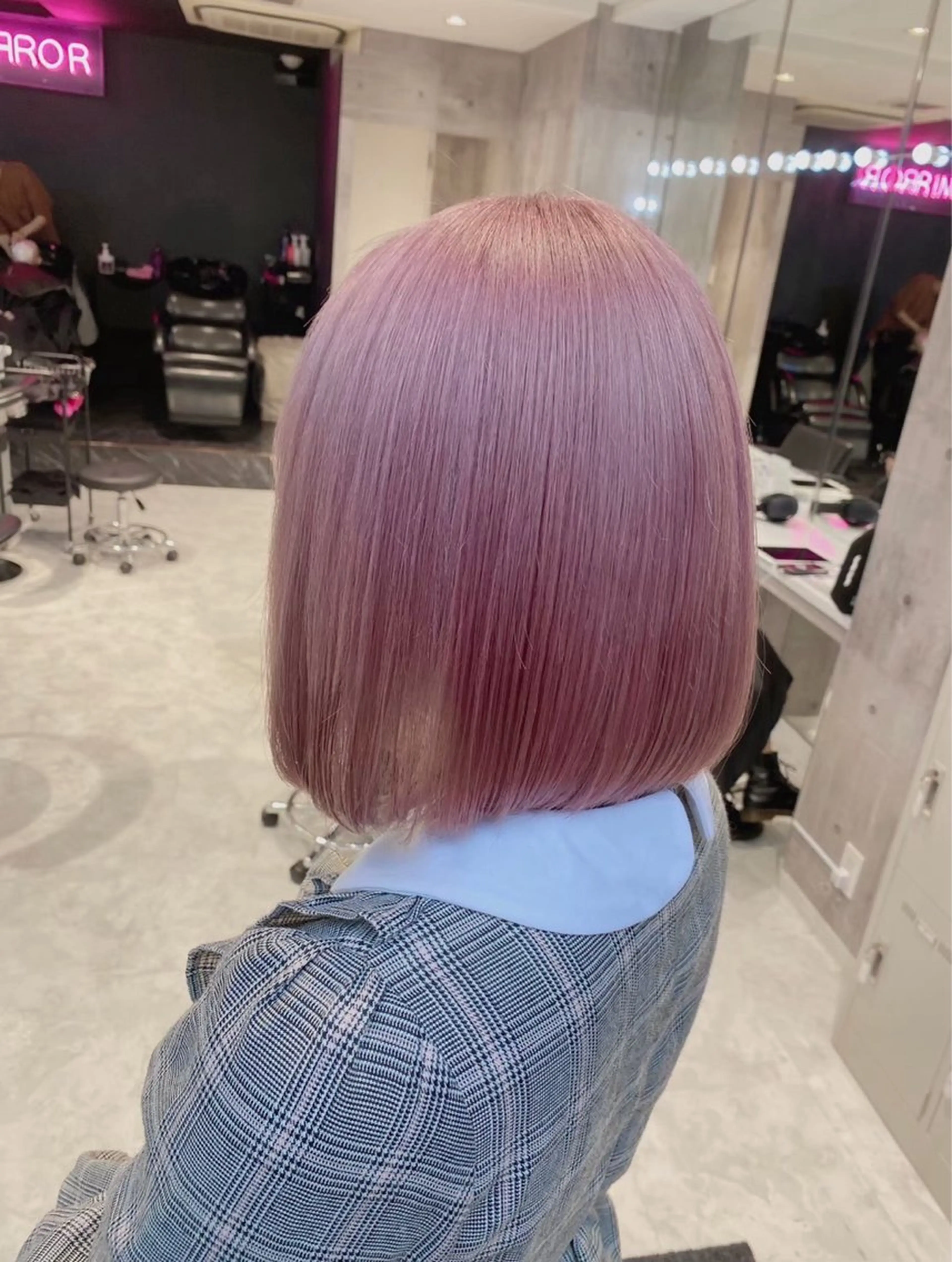 ショート カラー ハッシュカット/ ミルクティー/ みうのヘアスタイル