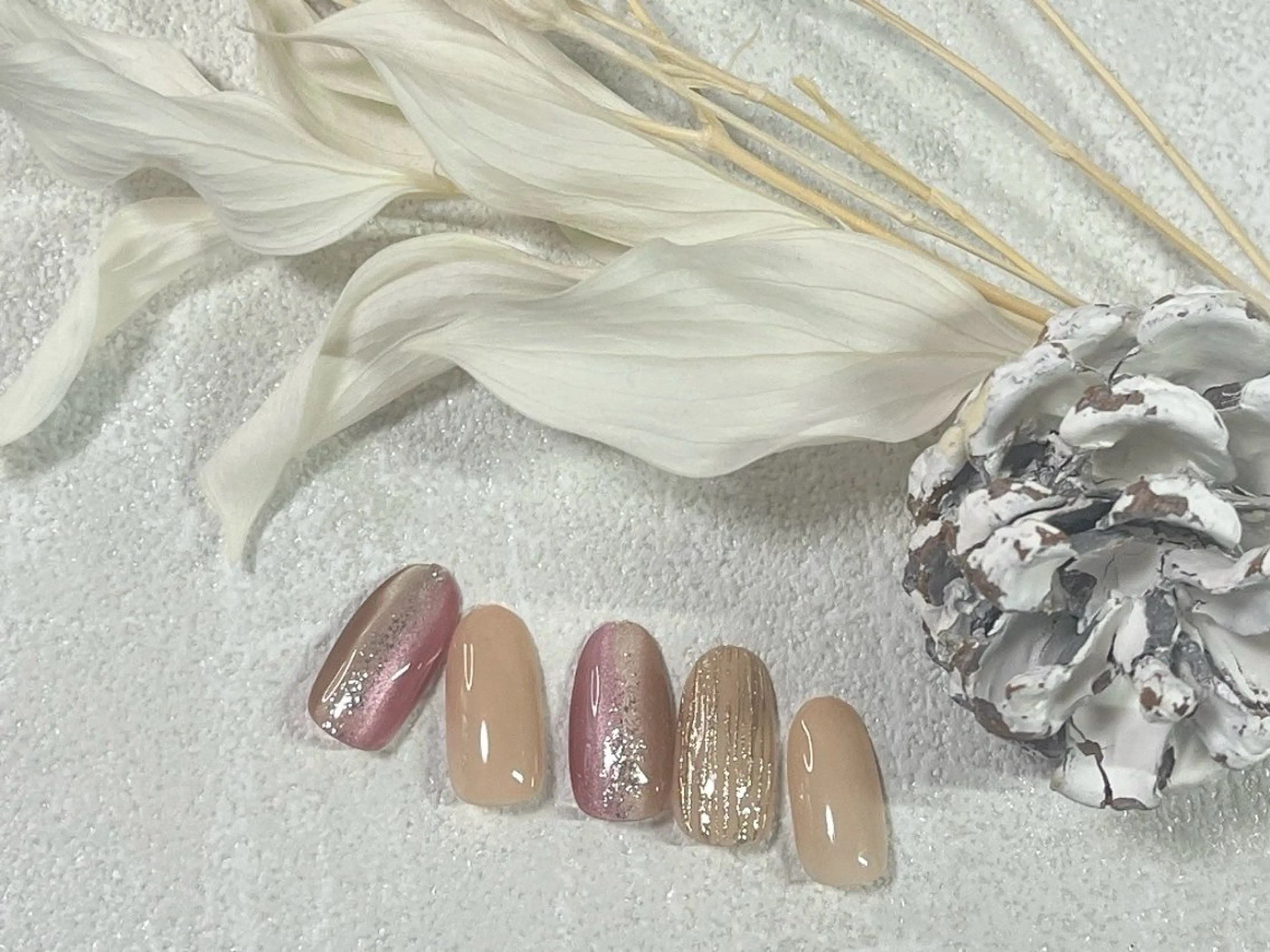 ネイル オーロラネイル ブルー 成人式 フットネイル フレンチネイル ハンドネイル kiki nail たまプラーザのネイルデザイン
