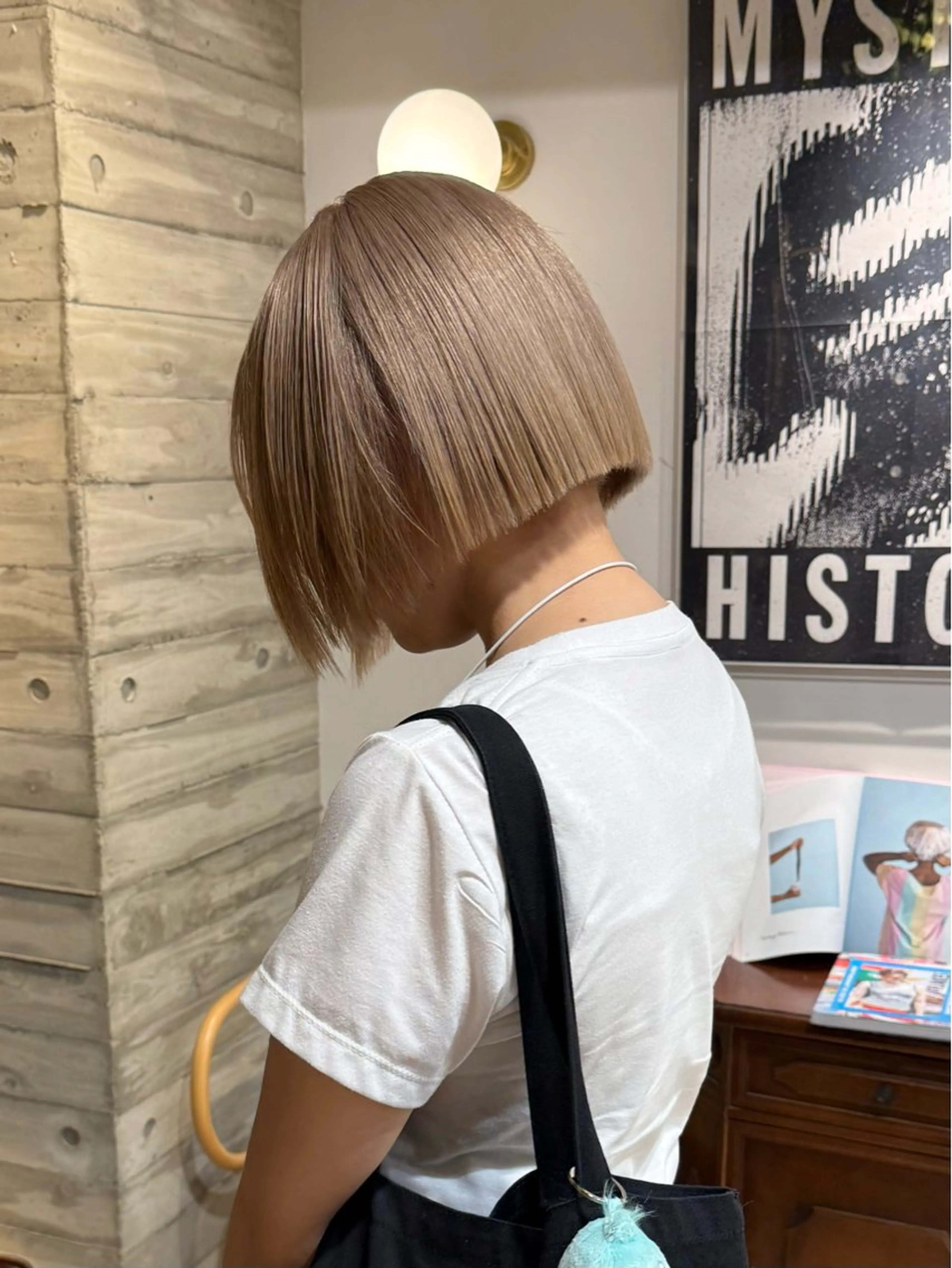 ミディアム カラー ヘアカラー トリートメント 色落ち綺麗透明感カラ /ボブ/ナカツヒカルのヘアスタイル