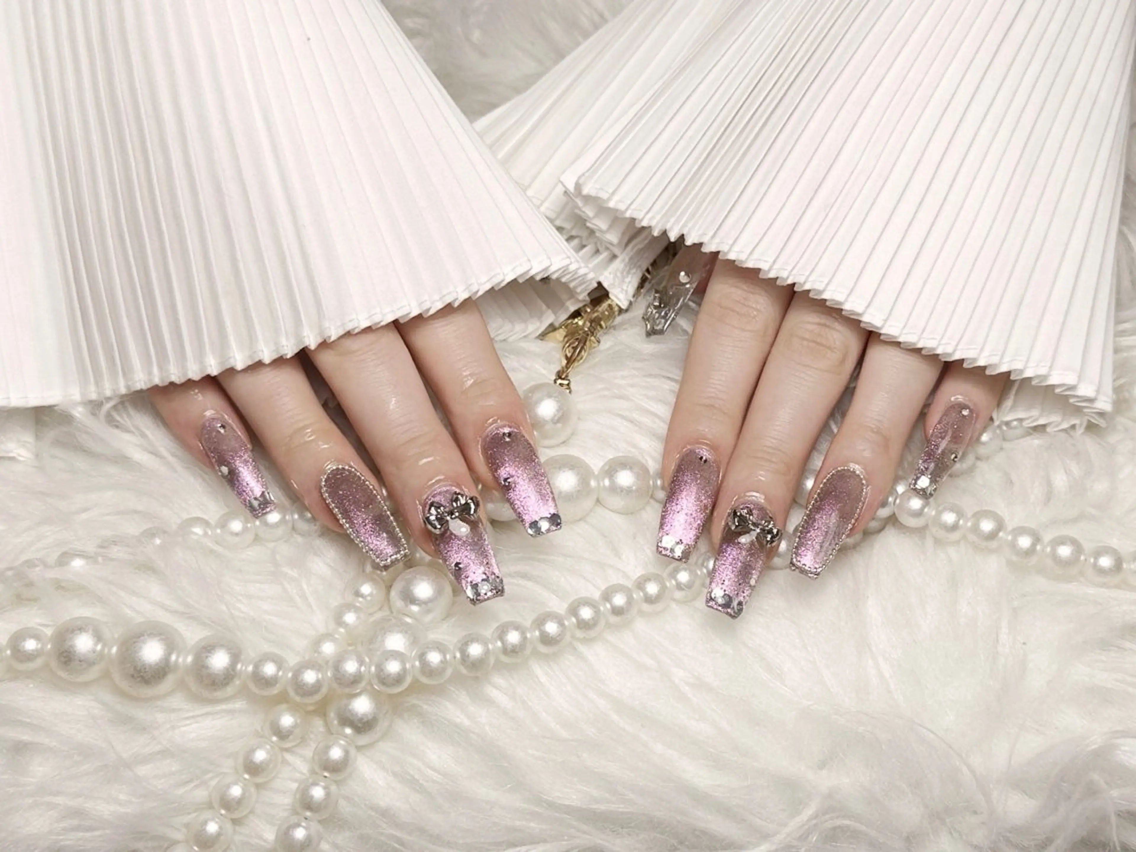 ネイル ハンドネイル ☁️Minmin Tsuki💙🩵のネイルデザイン