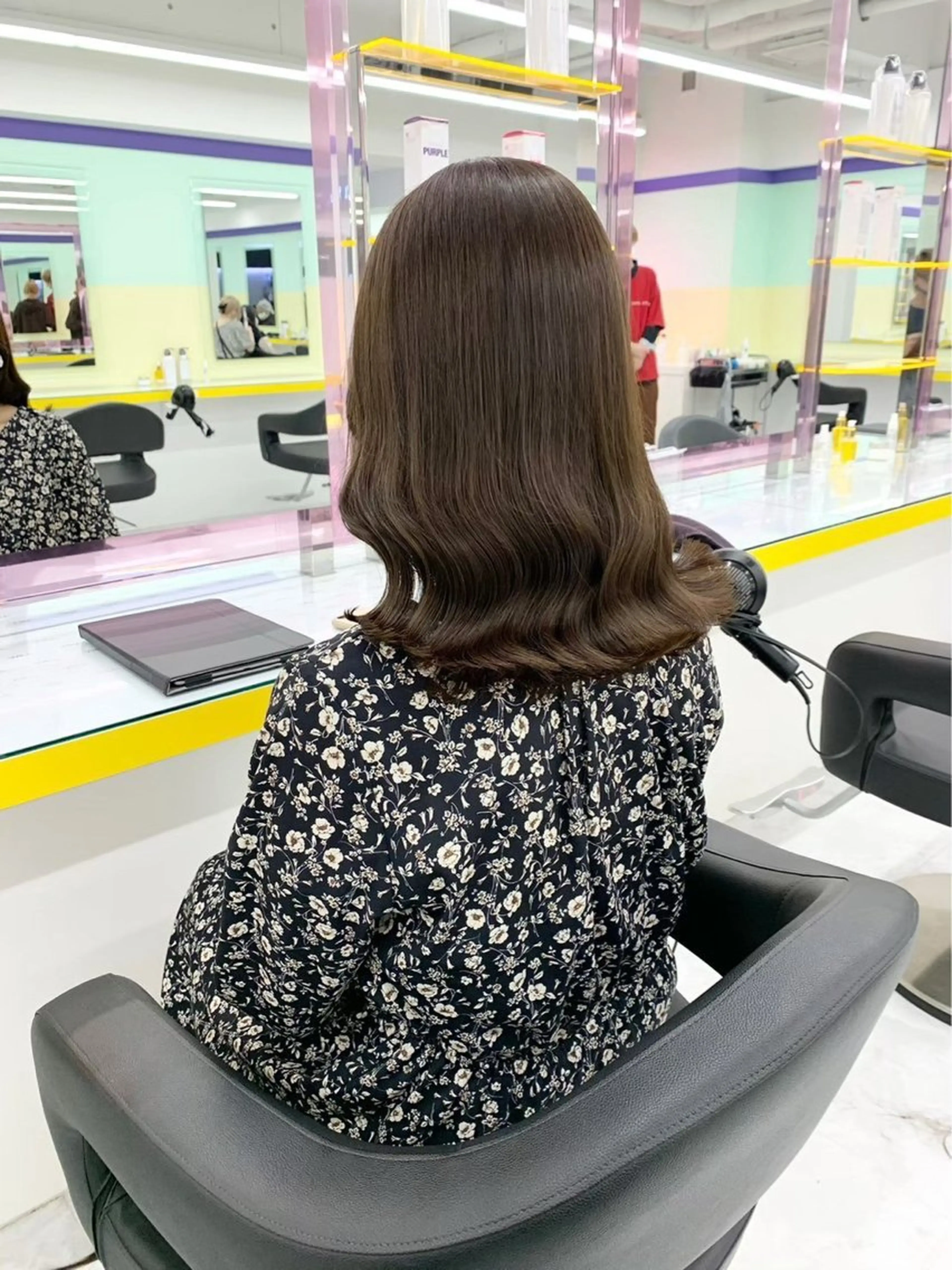 セミロング まろっと艶感ブラウン ベージュ🤍まなかのヘアスタイル
