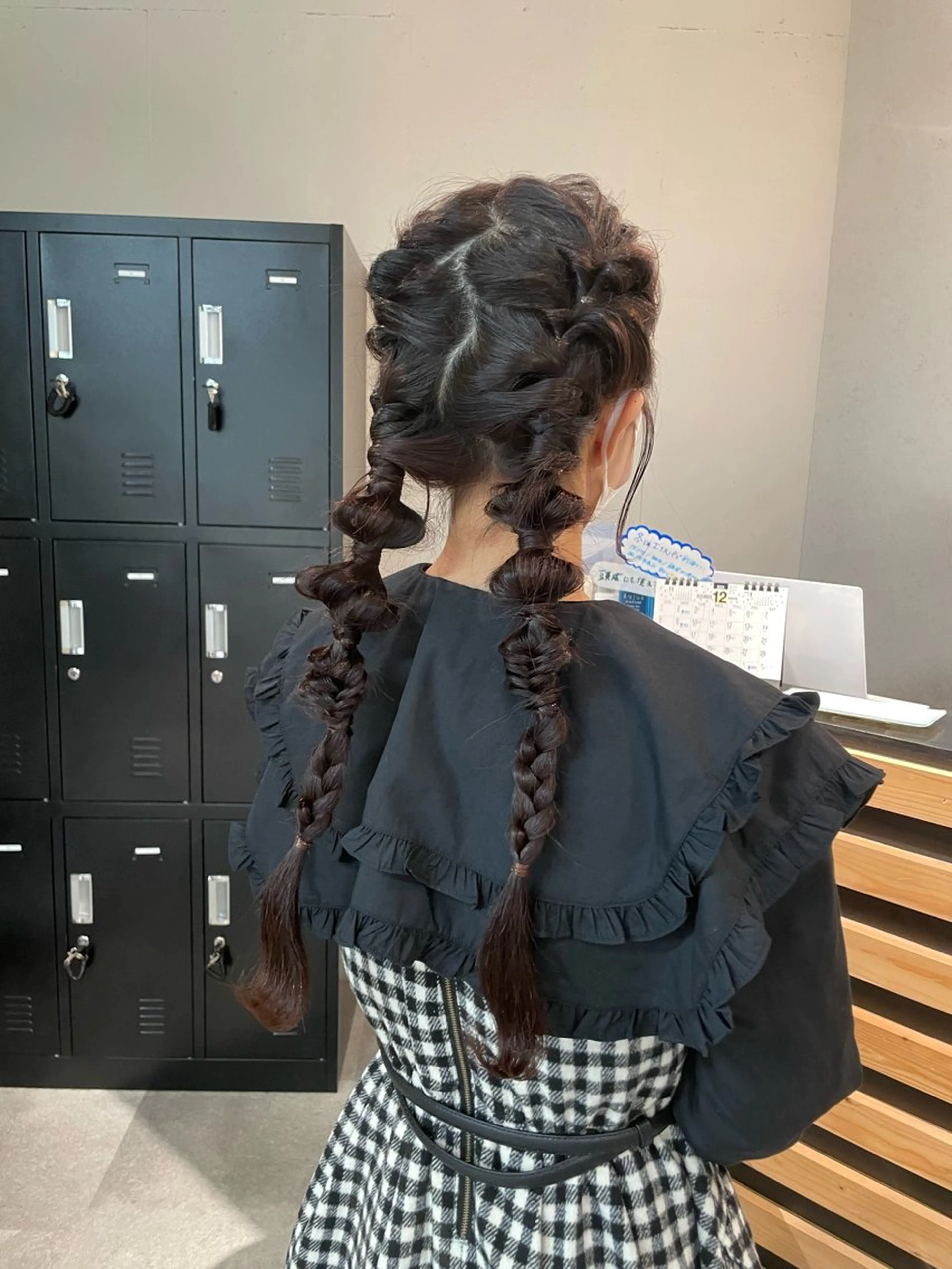 ロング ヘアアレンジ 三つ編み ロング ヘアセット 久保田 千尋のヘアスタイル