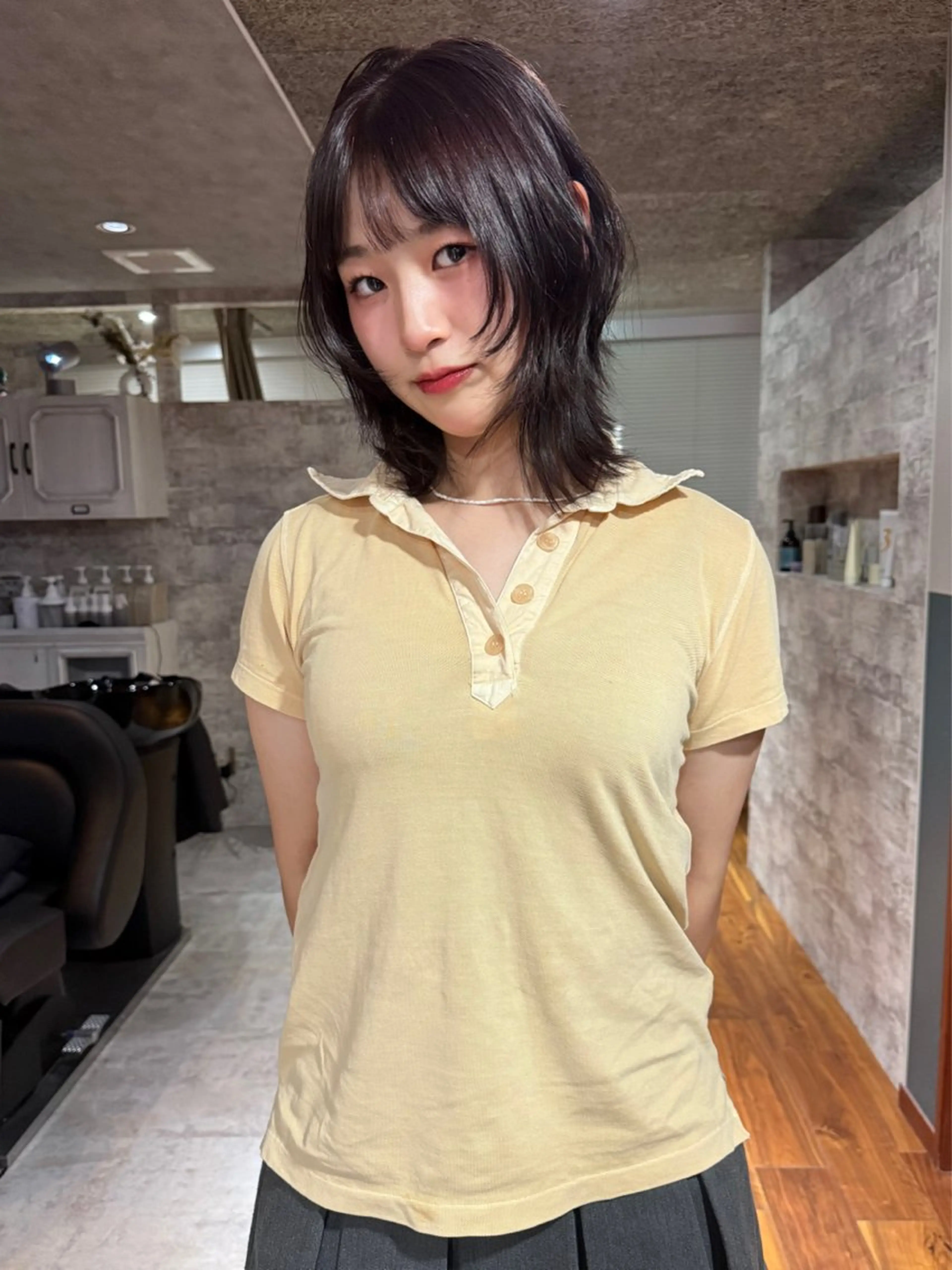 ミディアム カラー カット ヘアカラー トリートメント mai / linoah˚✧のヘアスタイル